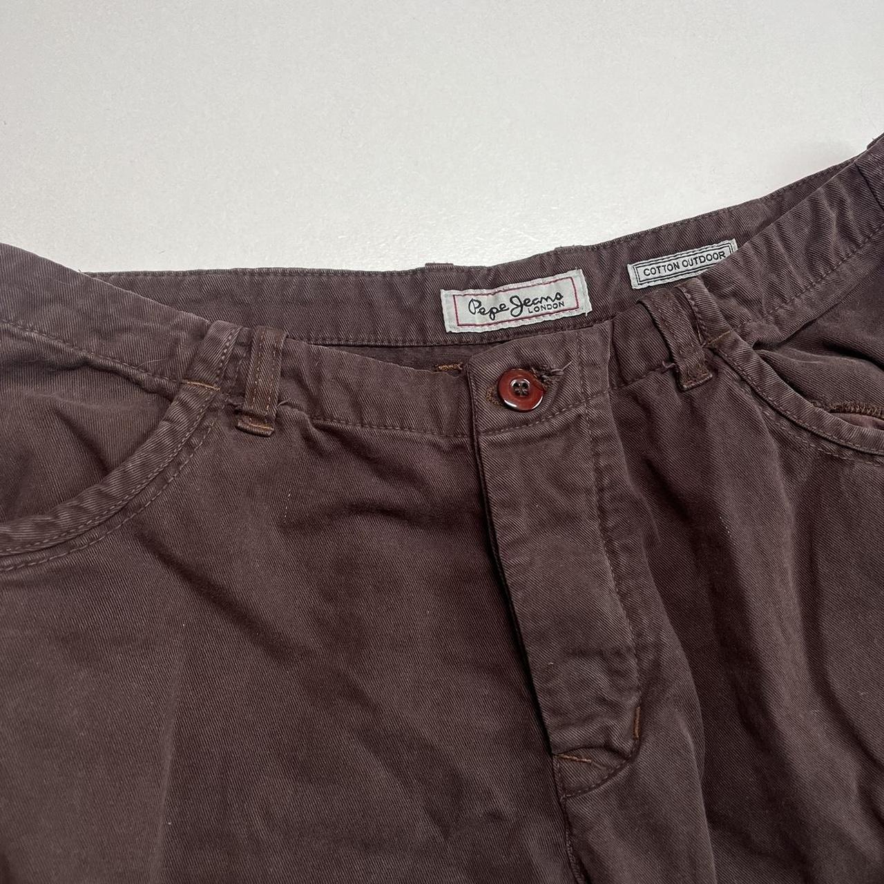 Vintage Pepe Jeans baggy brown cargo pants Marked... - Depop