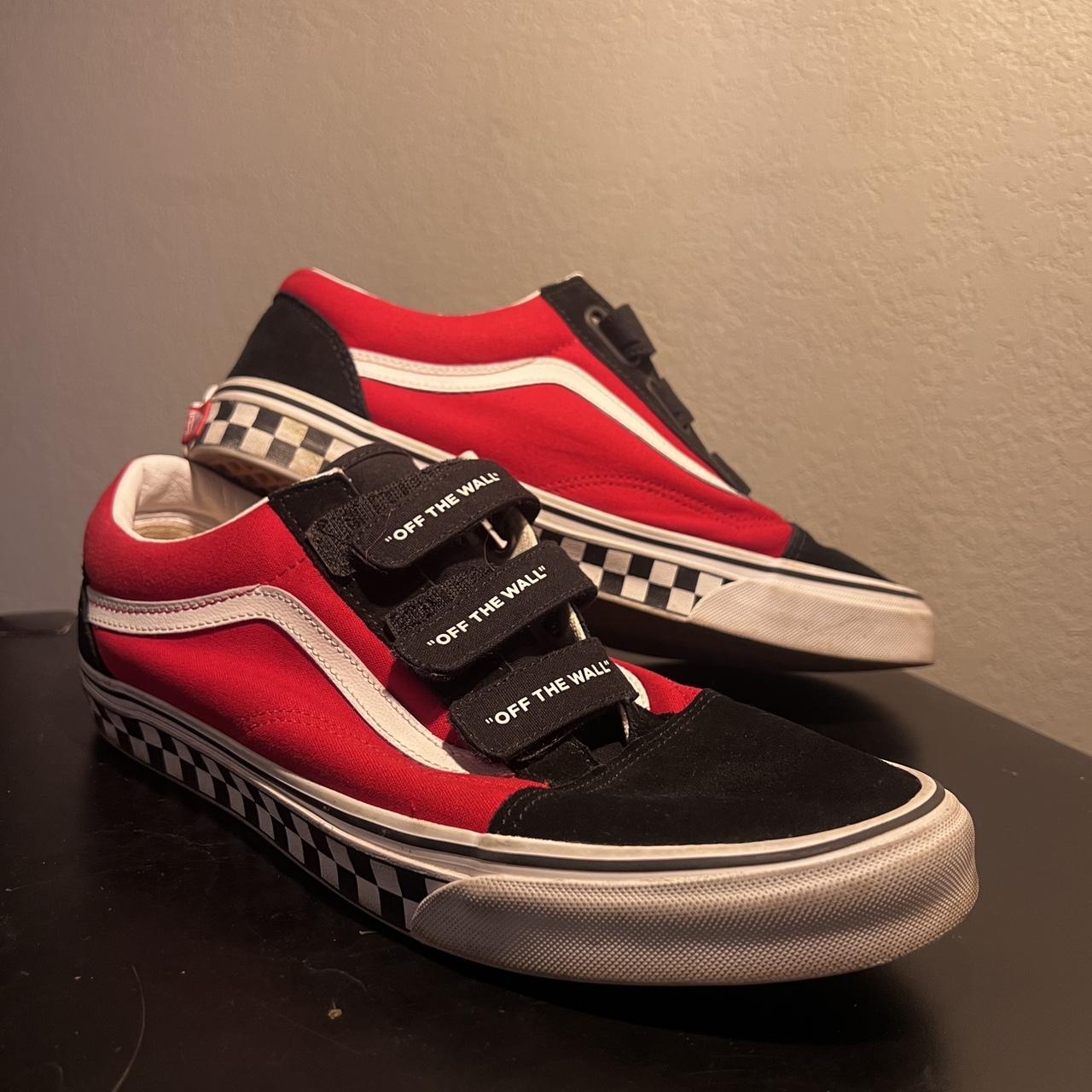 Vans old skool logo pop sale red skate shoes mens