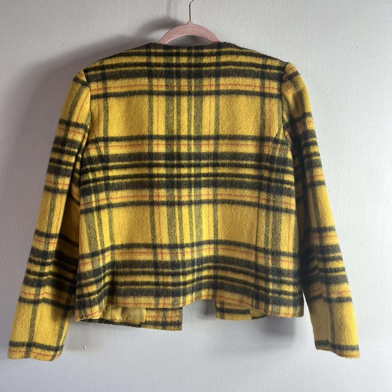 vintage 1990s Cher Clueless style yellow plaid... - Depop