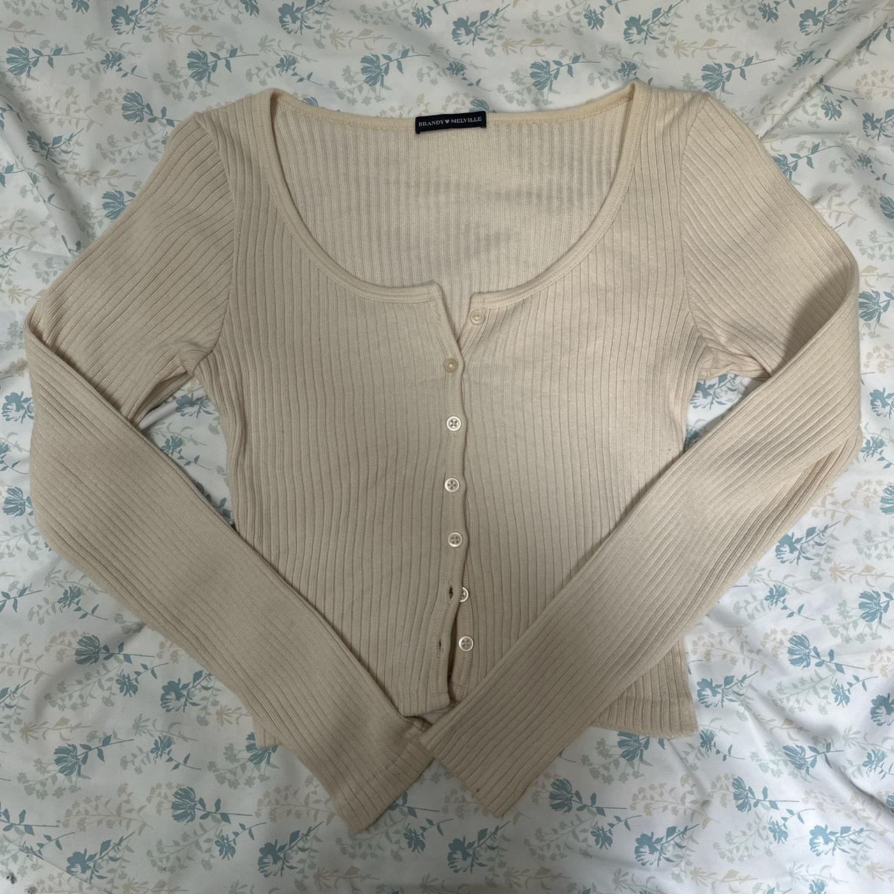 Brandy Melville Zelly Long Sleeve Top excellent... Depop