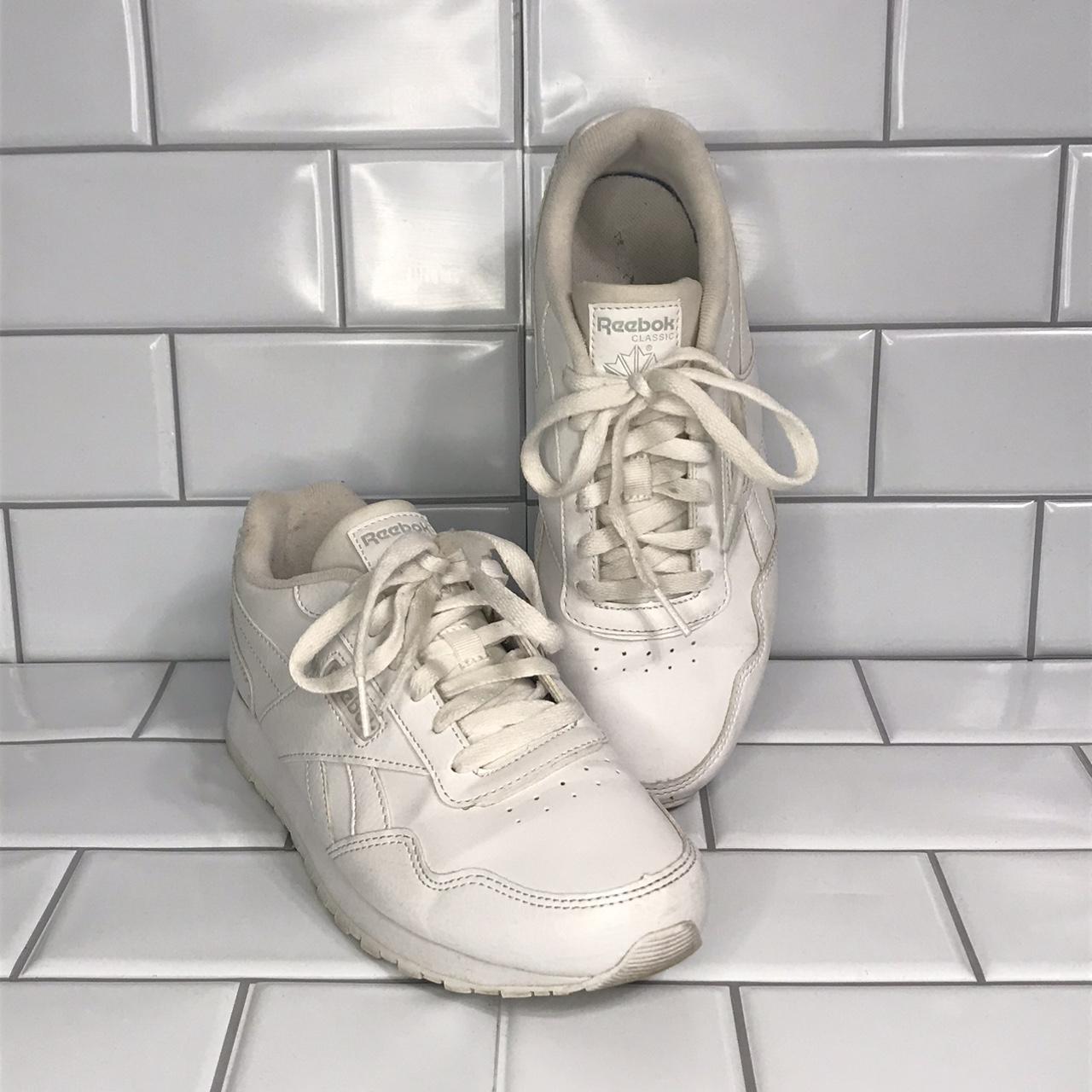 Mens white reebok classic on sale trainers