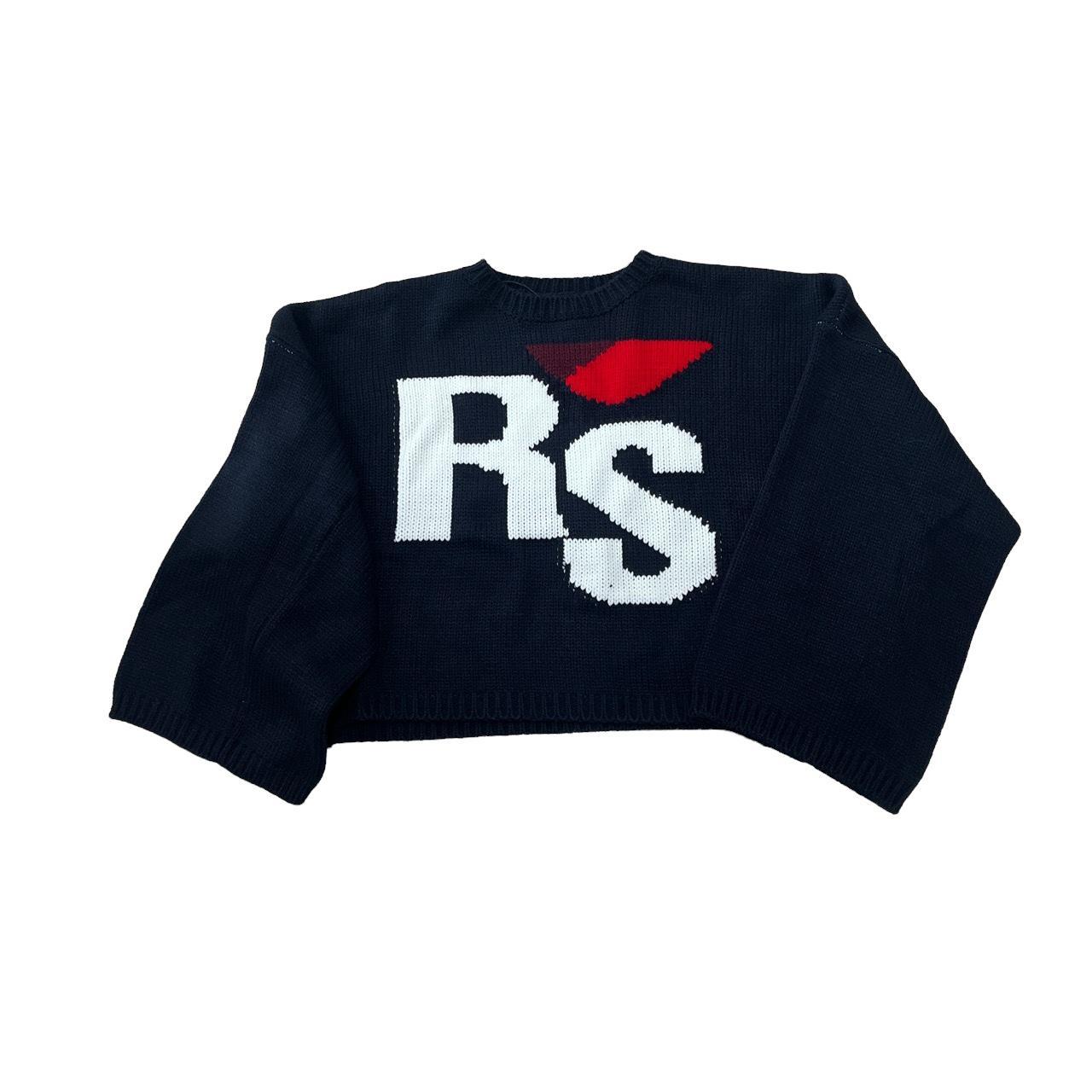 Raf Simons Oversized RS Logo Cropped Knit... - Depop