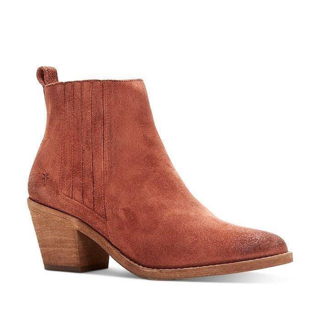 Frye Alton Leather Chelsea Boots in Rosewood Suede. Depop