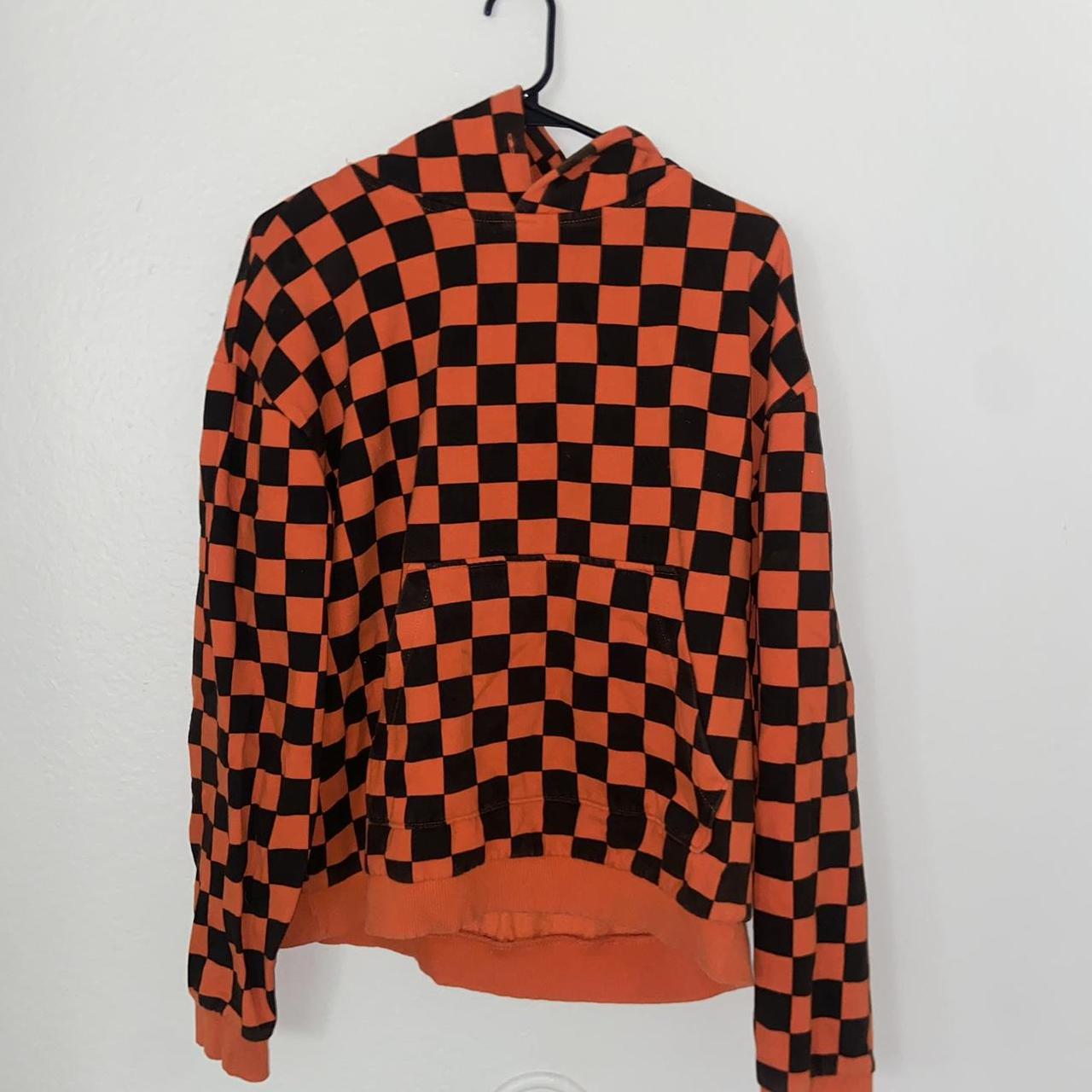 Men’s orange black hoodie y2k Urban Outfitters... Depop