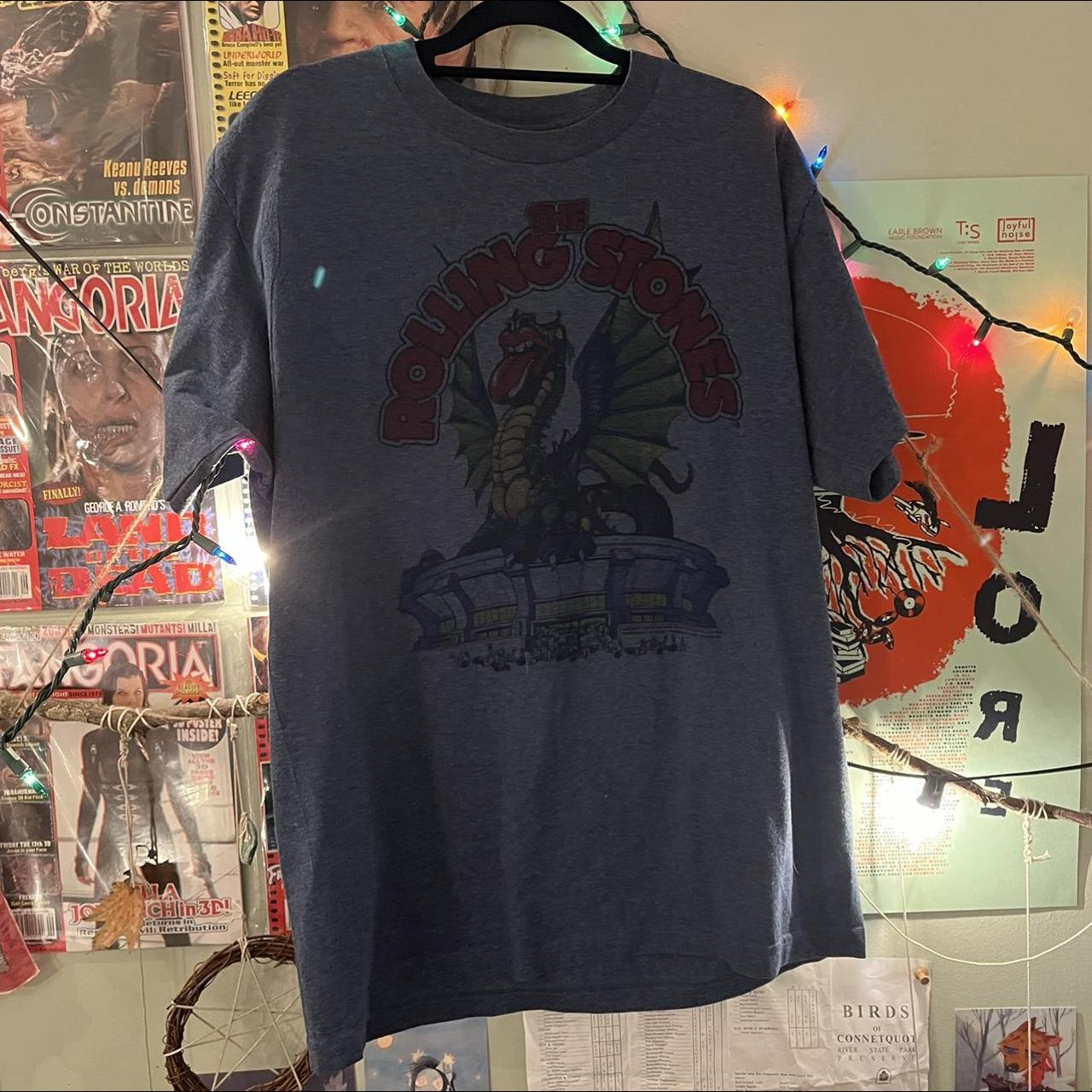 vintage rolling stones dragon stadium tour shirt... - Depop