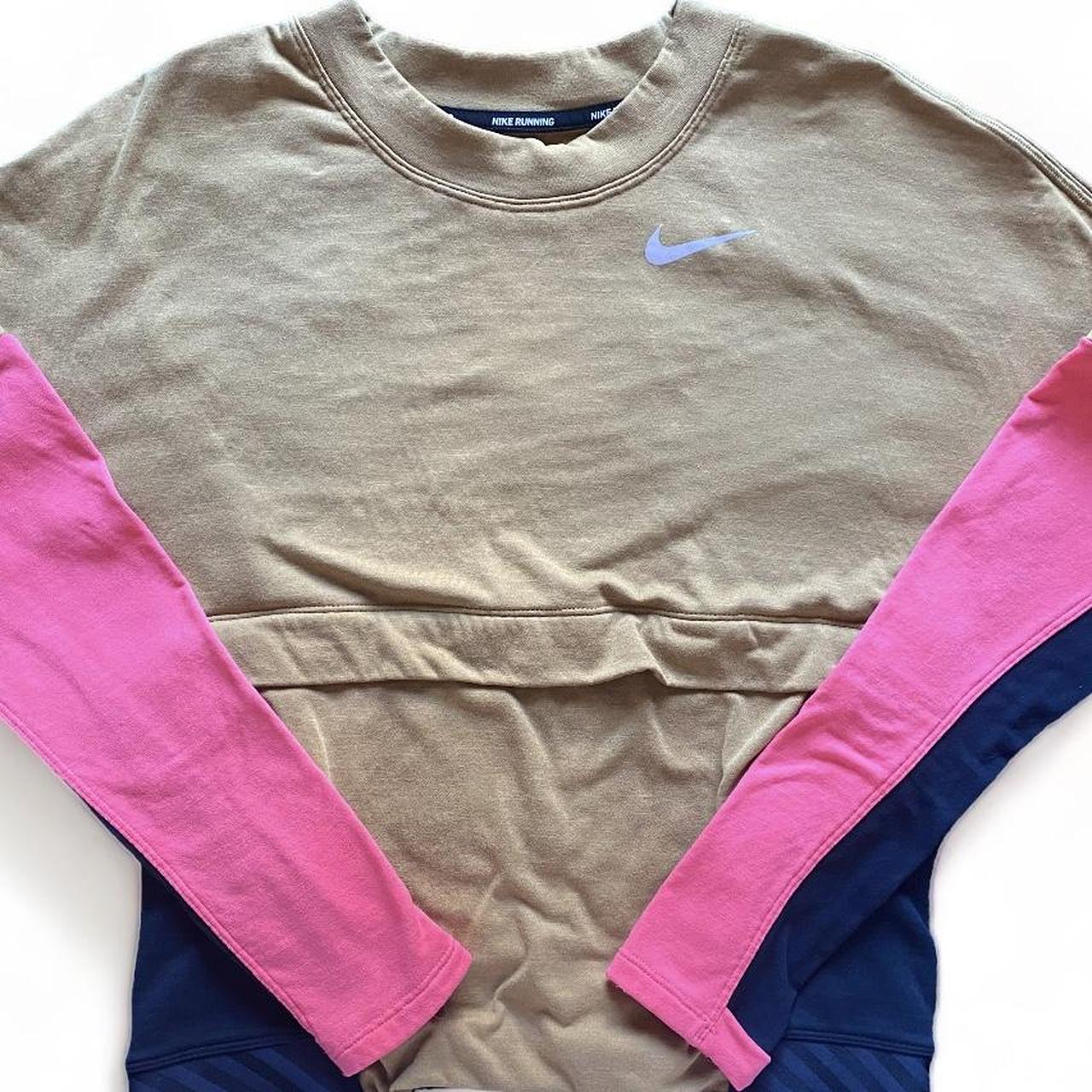 Nike XS Brown Pink Black Running Shirt Like
