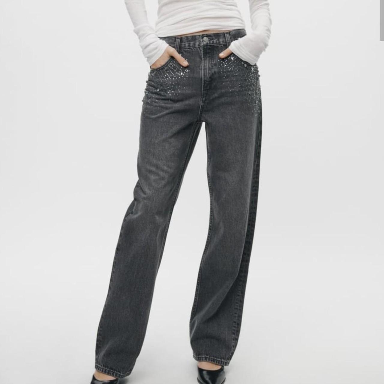 Waist Jeans Zw Premium Marine Straight Vaquero Straight Jeans Zara - Main Image