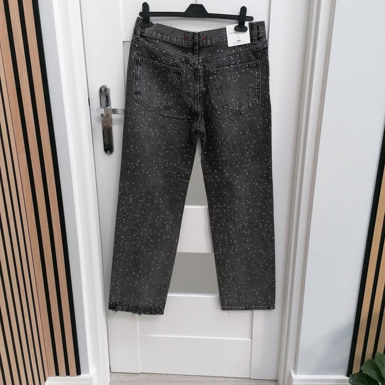 ZARA ZW outlet THE SLIM WITH RHINESTONES JEANS