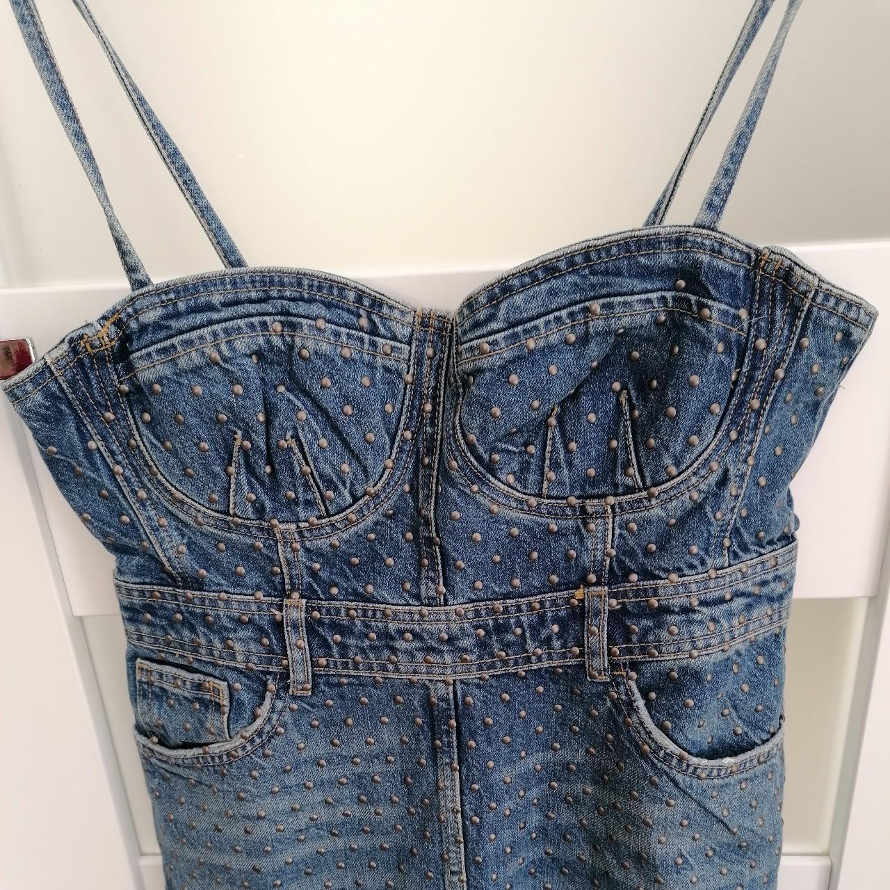 ⛄ZW STUDDED DENIM BUSTIER DRESS☃️ ☃️Available | Depop