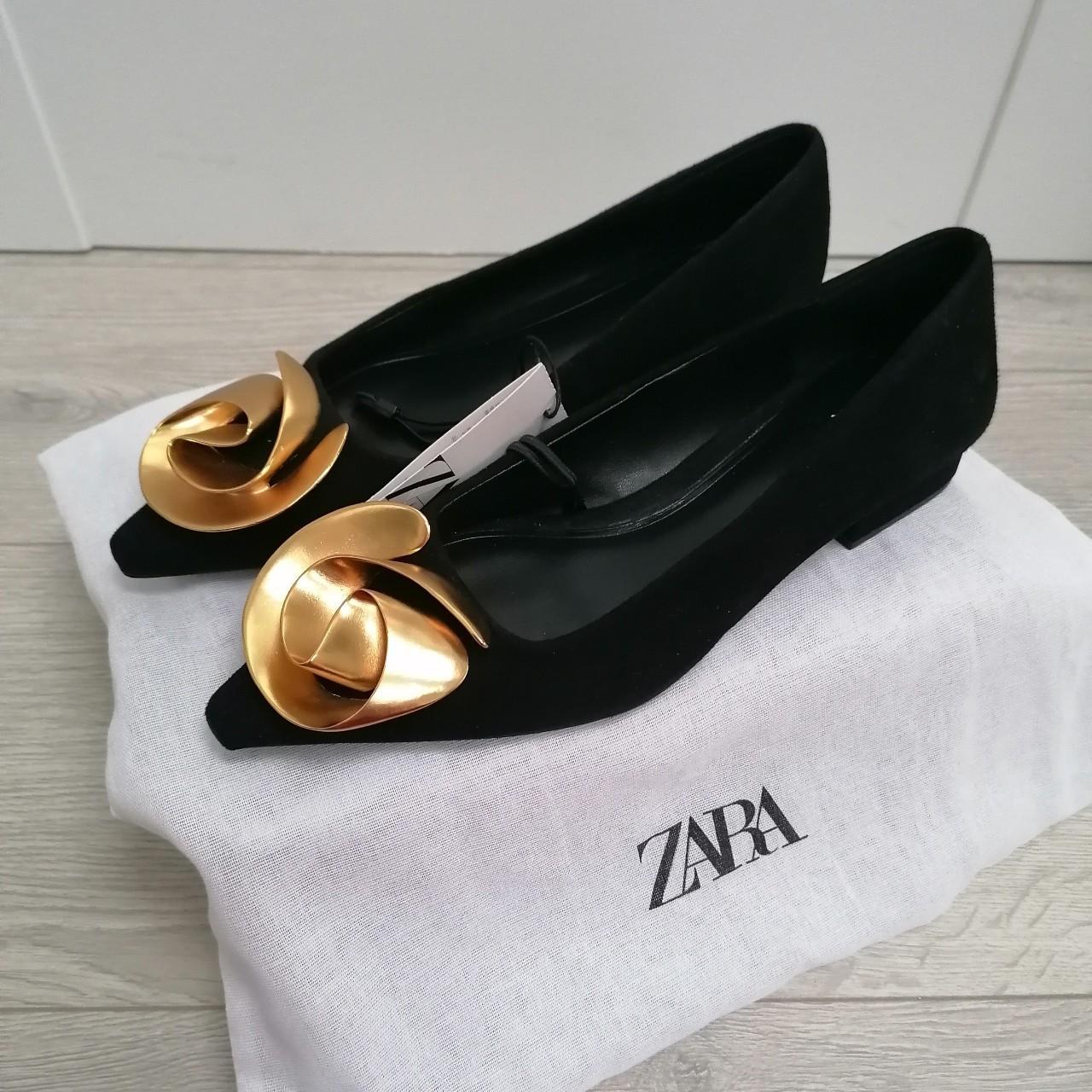 Loafer Zara Women Flats Zara Women's Loafer Size 39 Chunky Gold