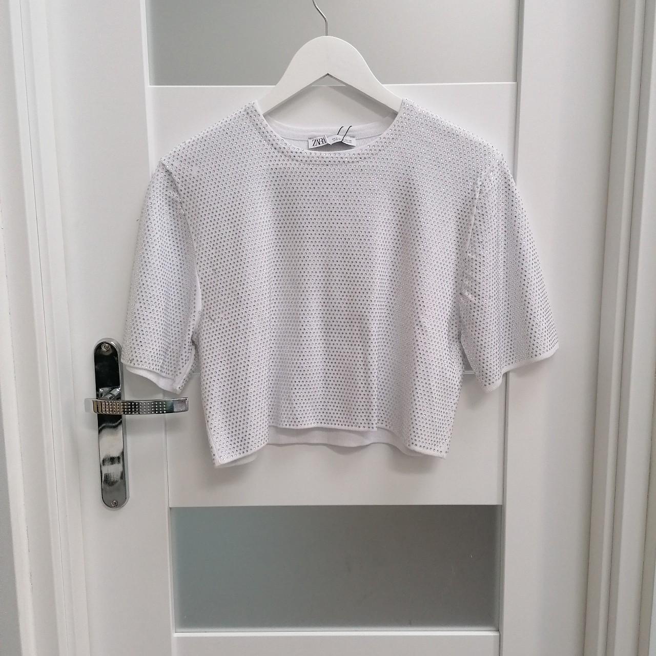 🦩ZARA SHINY KNIT TOP🦩 🦩Available | Depop