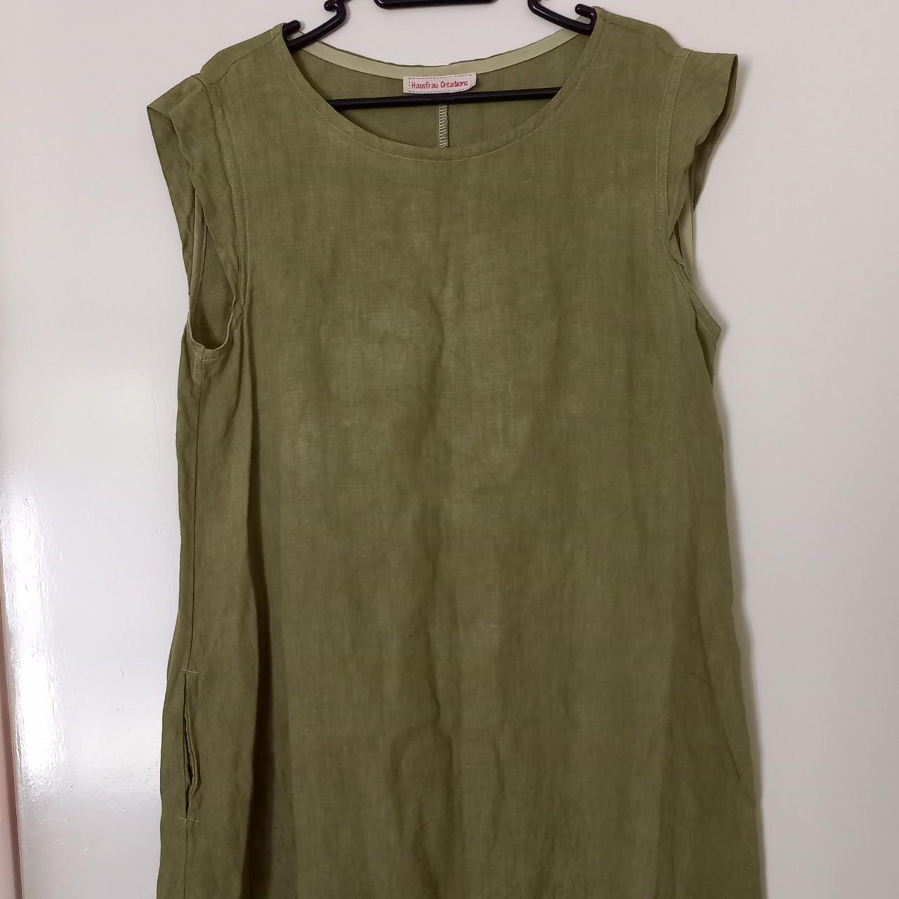 Mottled forest green dress. Features cap sleeves and... - Depop