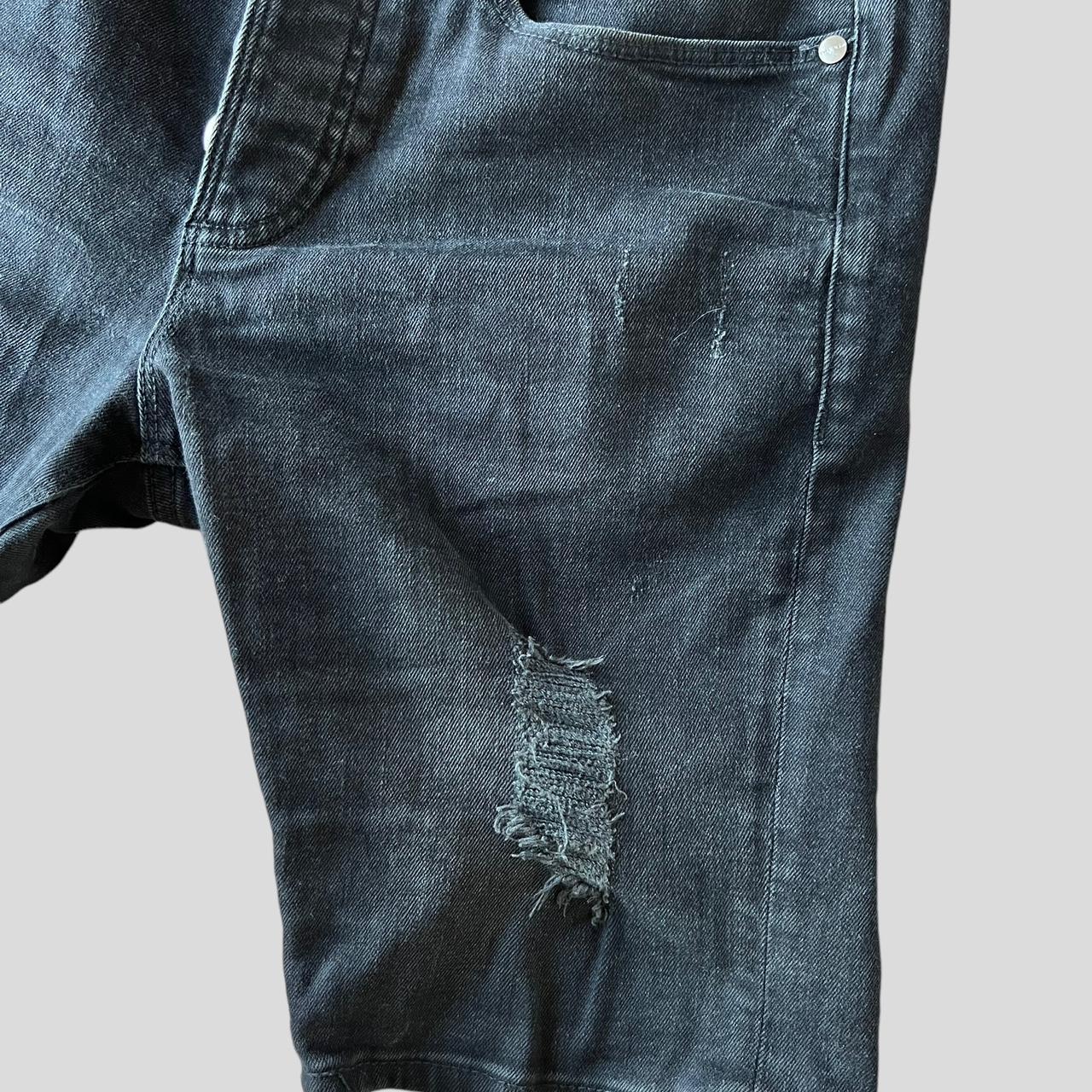 Men’s River Island distressed ripped denim shorts... Depop
