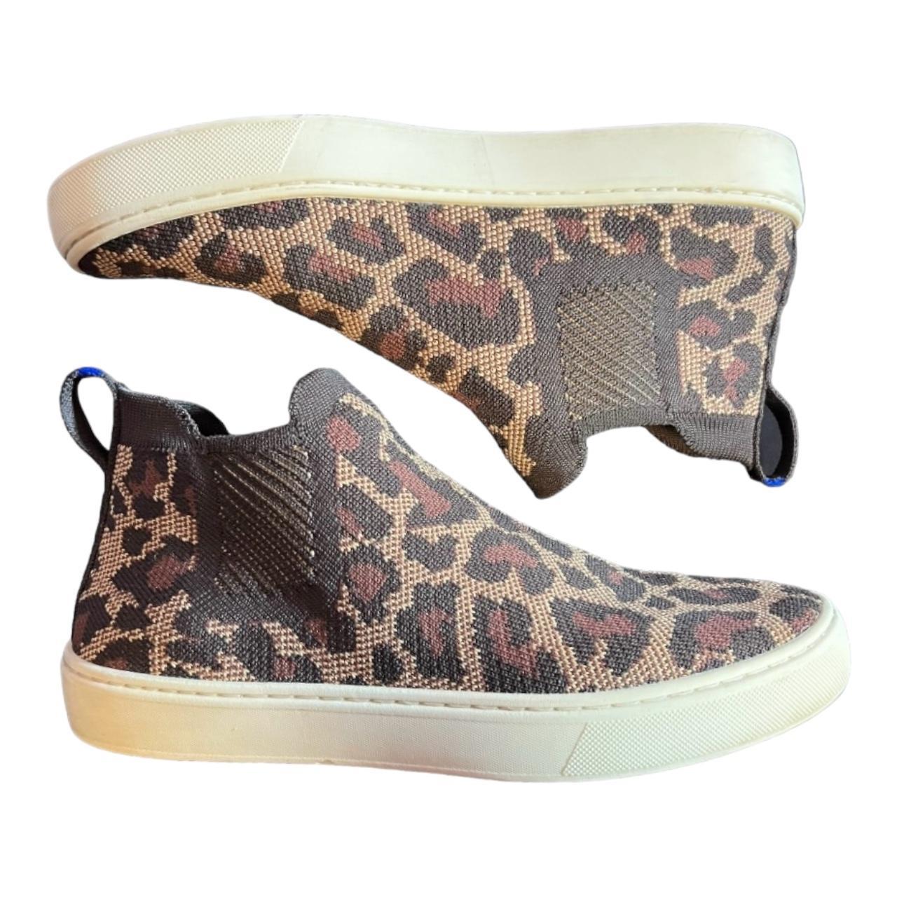 Rothy’s Chelsea Wildcat Leopard Hi-Top Sneakers top