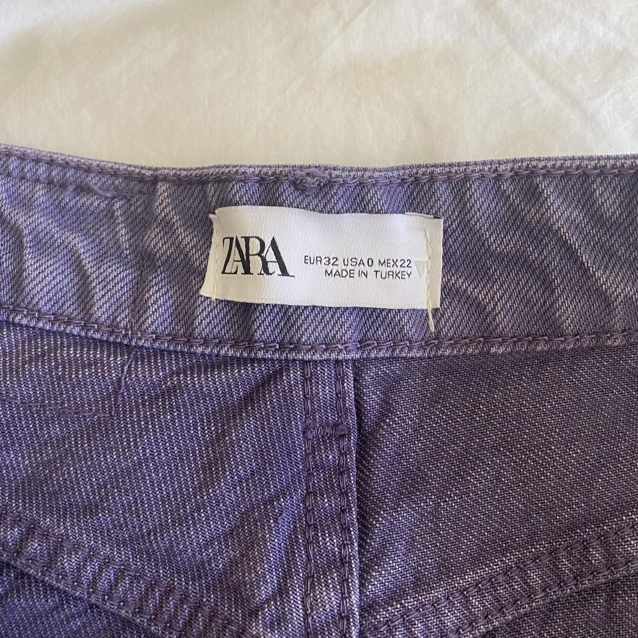 Zara purple wide leg jeans! Price negotiable! Size 0 - Depop