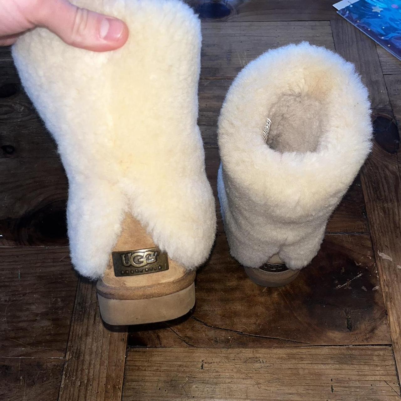 Rare Uggs Faux Fur Trim Boots Size 8 Like