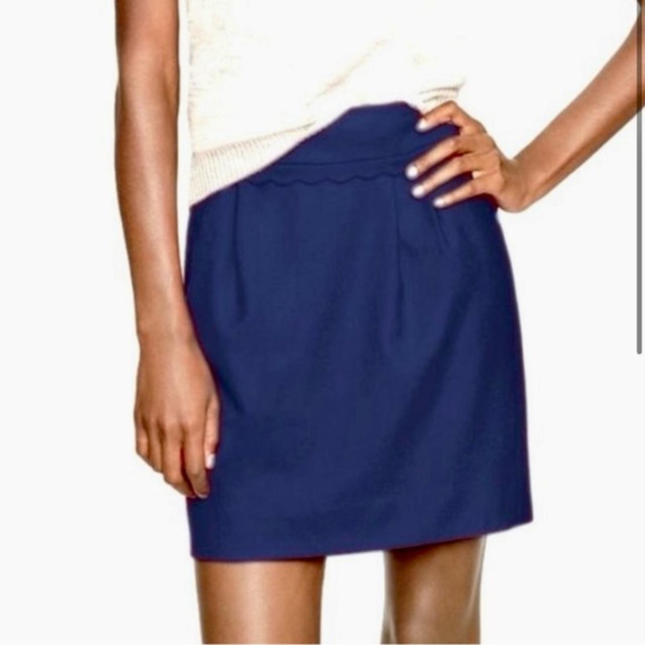 J crew wool skirt navy best sale