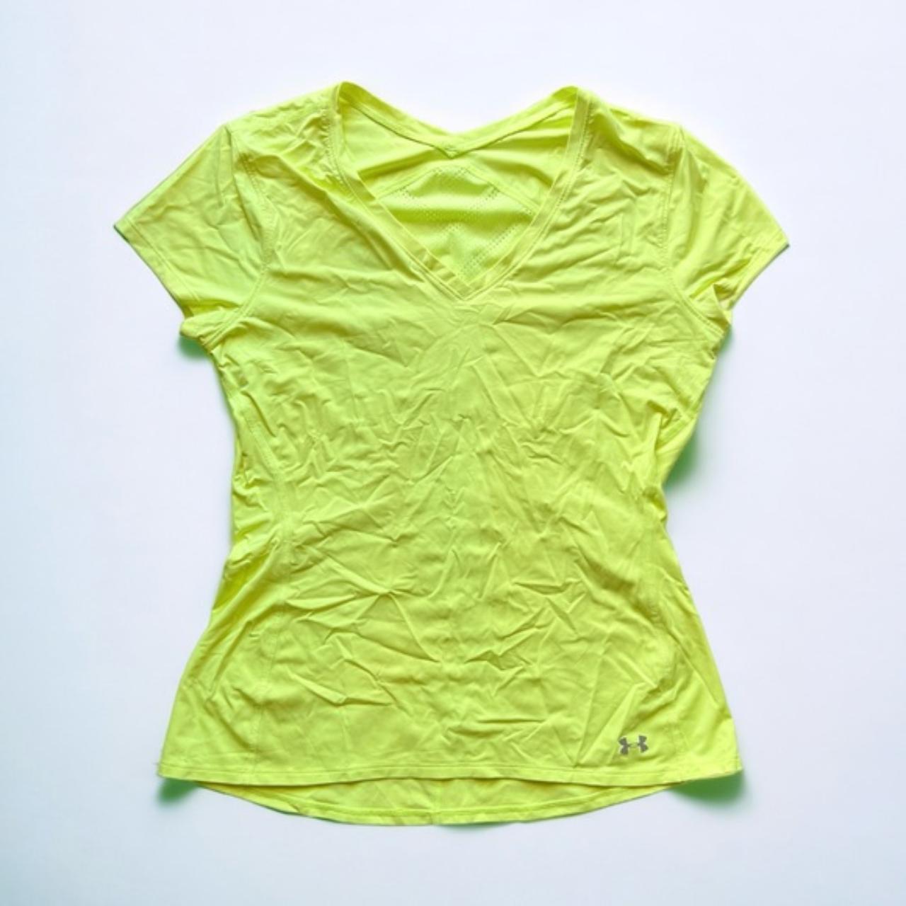 Under Armour Women Heat Gear Neon Yellow Slimming - Depop