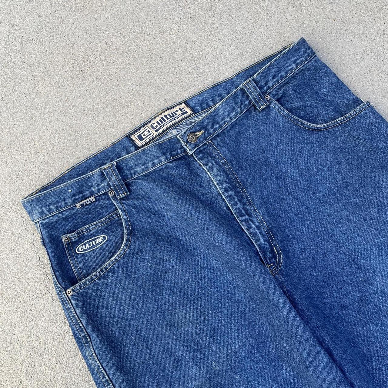 RARE 90s Baggy Embroidered CULTURE Jeans Size 42 X Depop rare-90s-baggy-embroidered-culture-jeans-size-42-x-depop