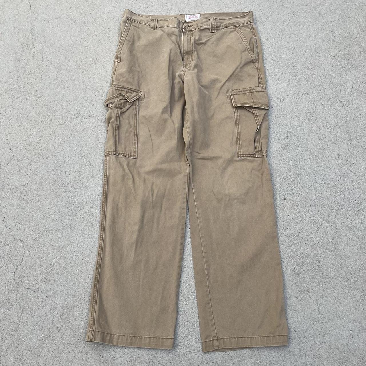 y2k baggy brown cargo | carpenter jeans Size 36 x... - Depop