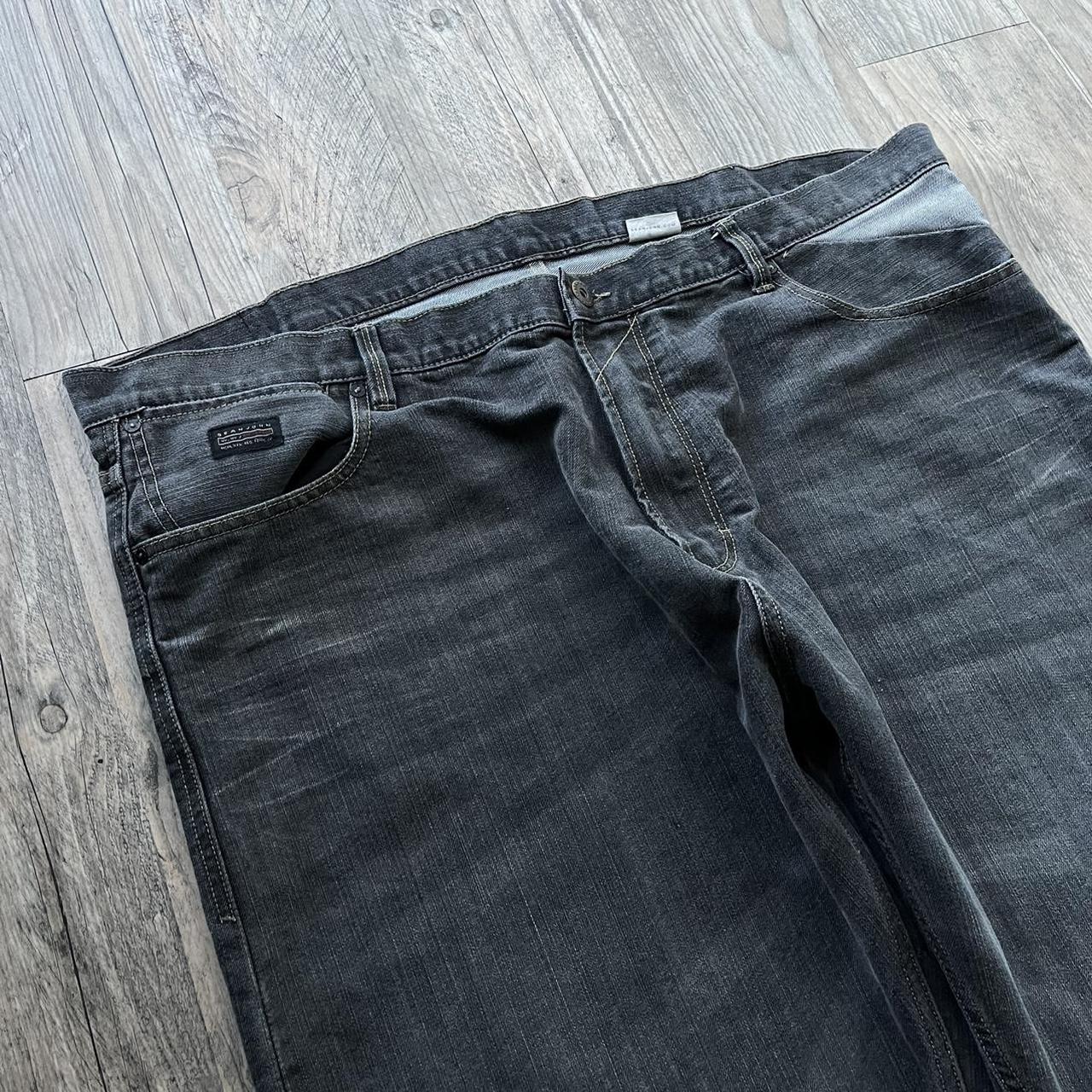 Men's Black and Grey Jeans | Depop