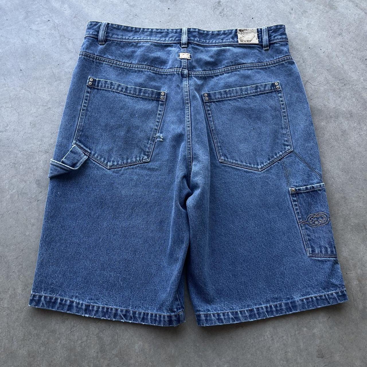y2k grunge baggy jorts baggy jorts from the early... - Depop