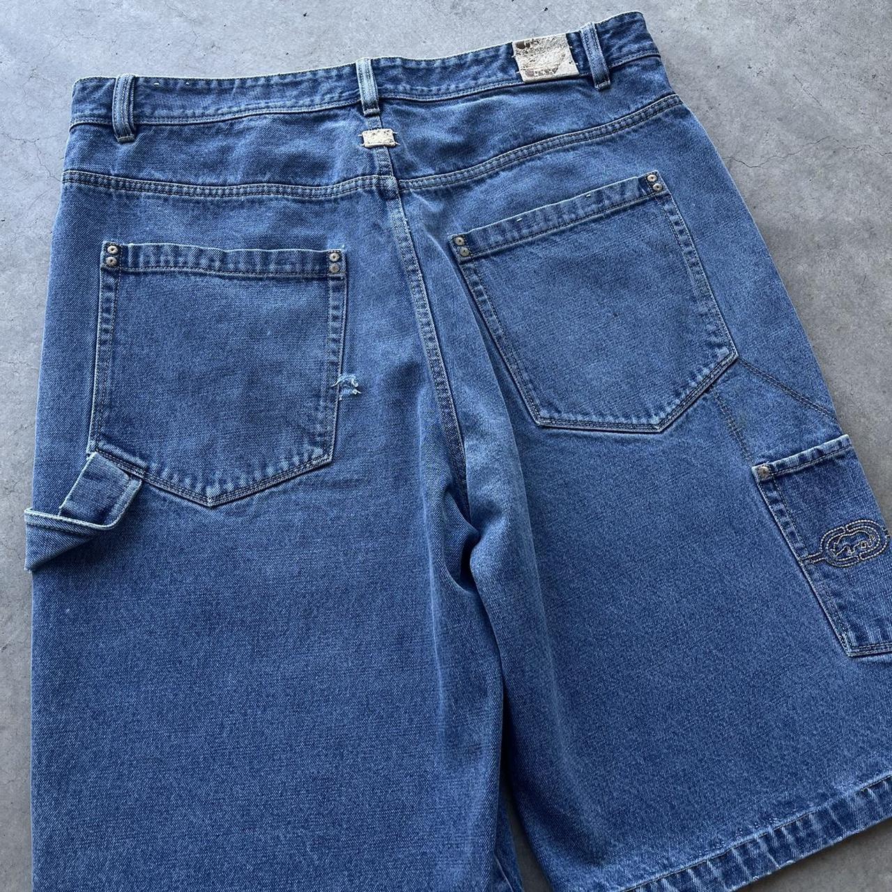 y2k grunge baggy jorts baggy jorts from the early... - Depop