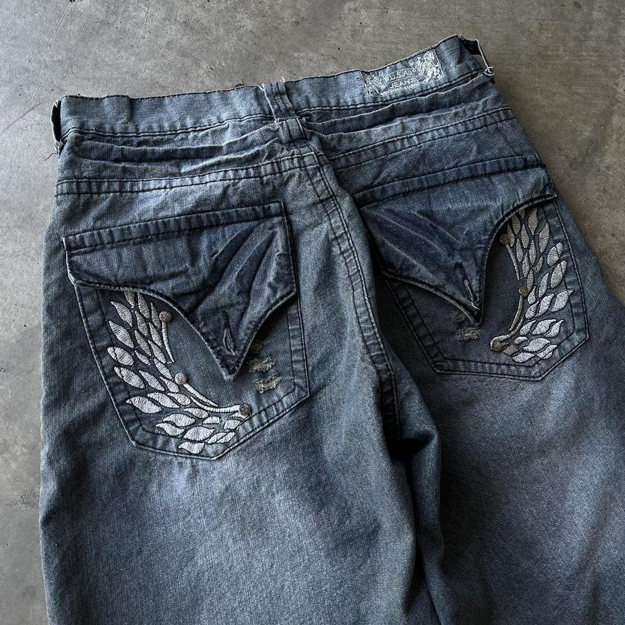 y2k grunge baggy wings jorts baggy jorts from the... - Depop