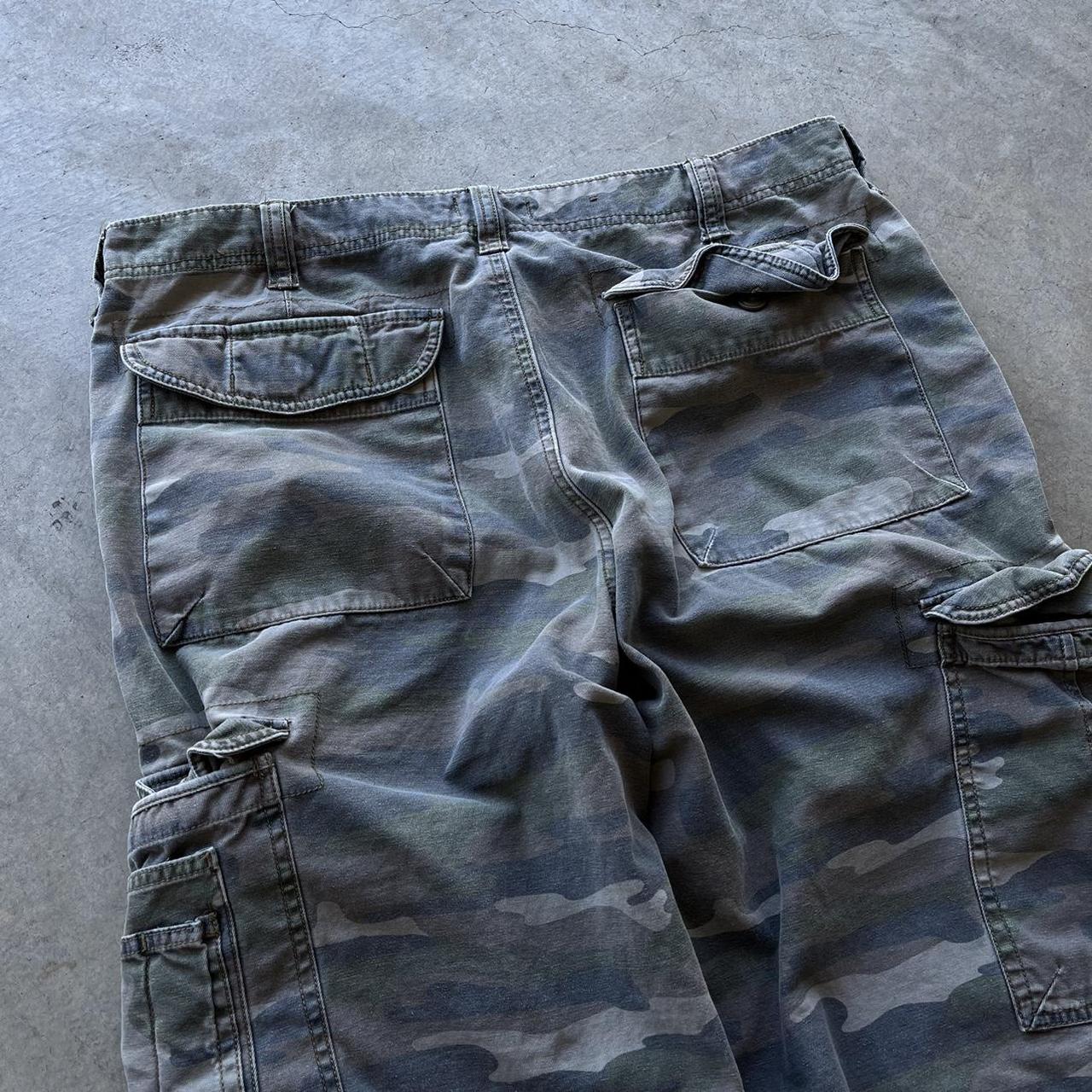 Y2k grunge baggy camo cargos 2000s baggy camo... - Depop