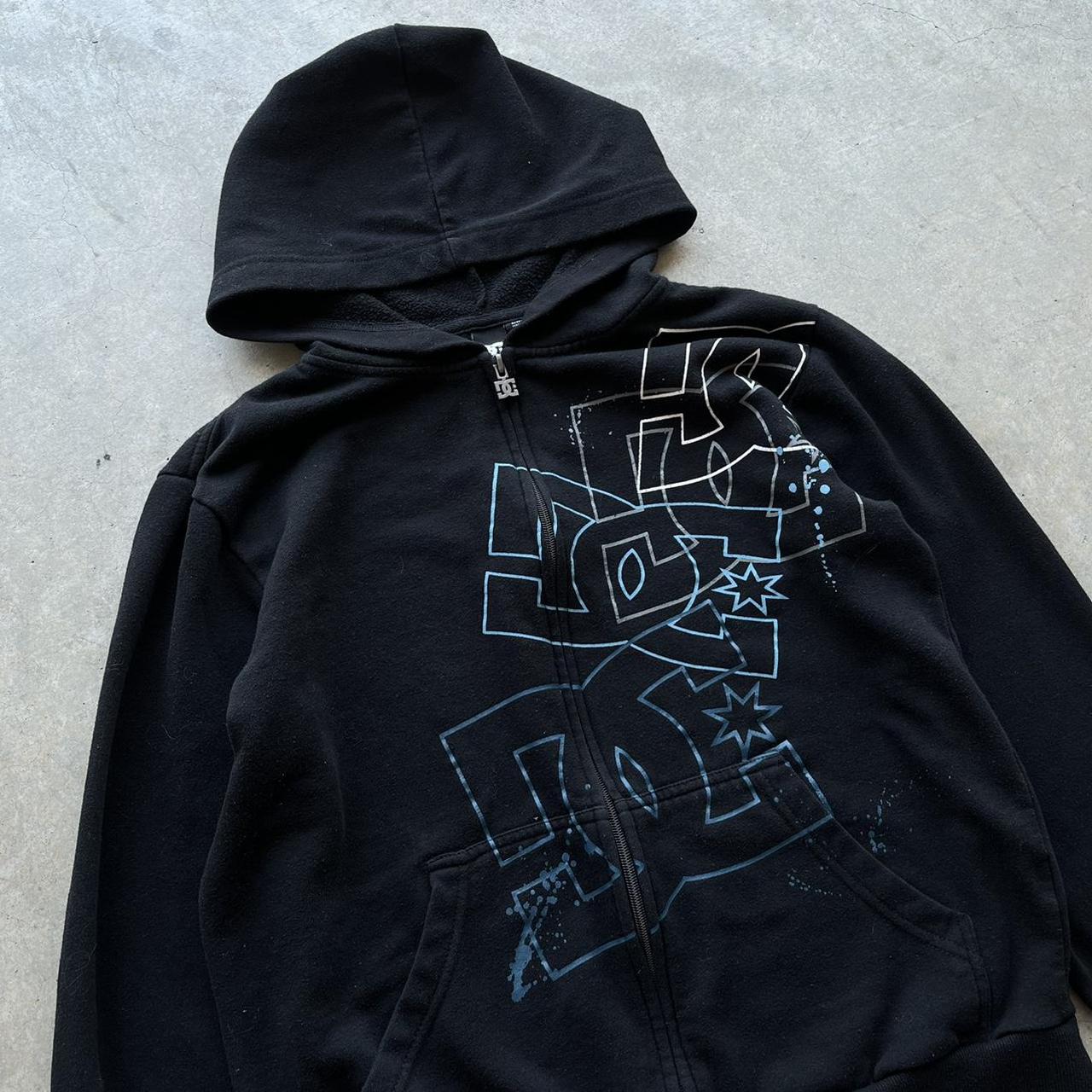 Y2k grunge skate zip up hoodie vintage hoodie from... Depop