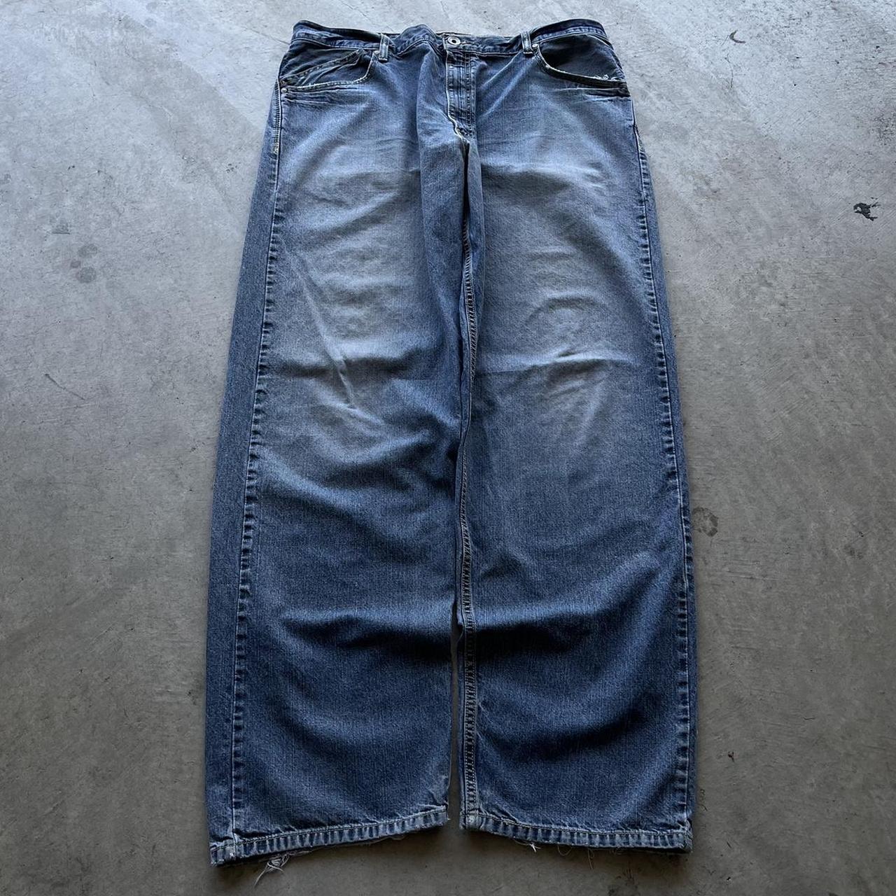 Cyber Y2k Grunge Baggy Silvertab Jeans Faded jeans... - Depop