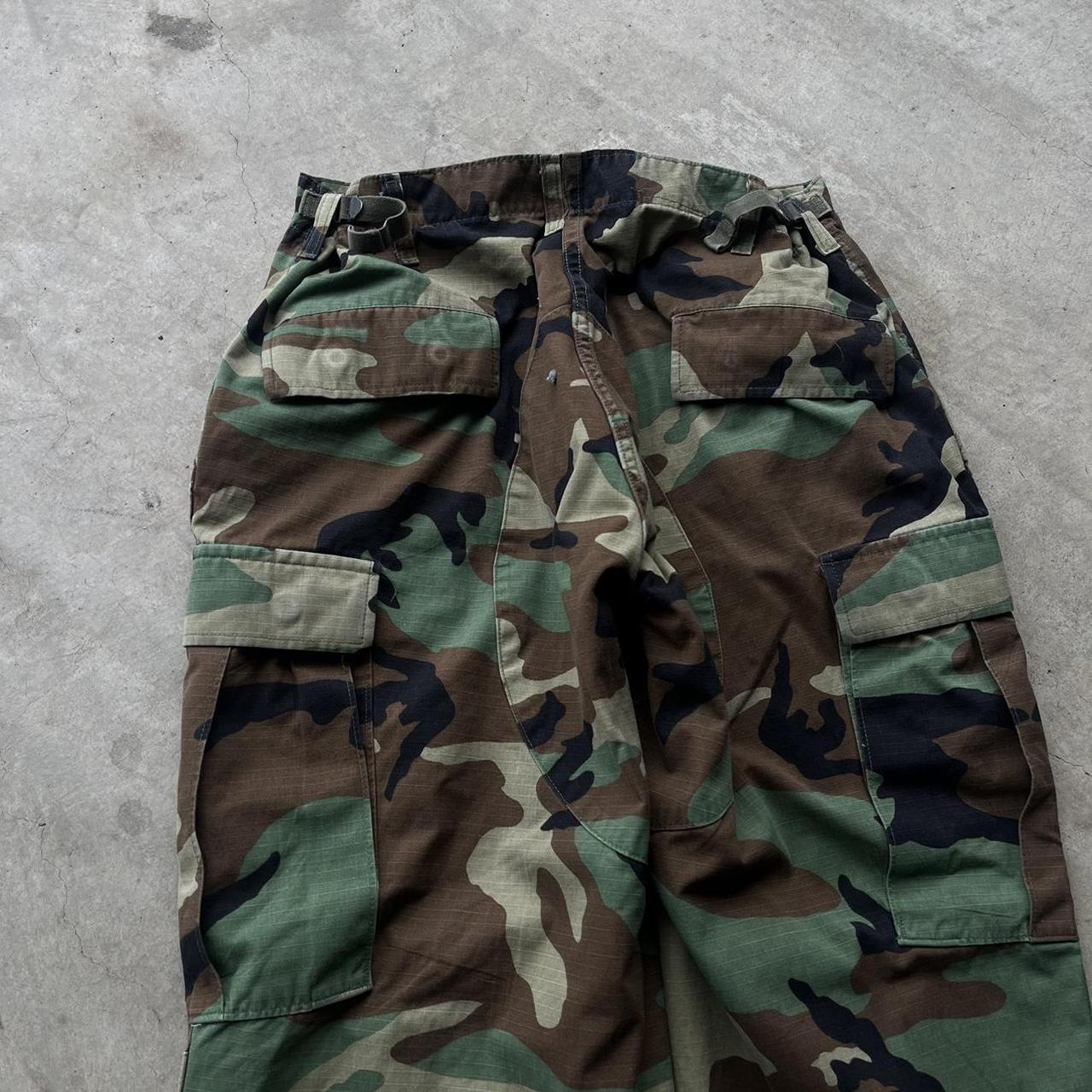 Y2k grunge baggy camo cargos 2000s baggy camo... - Depop