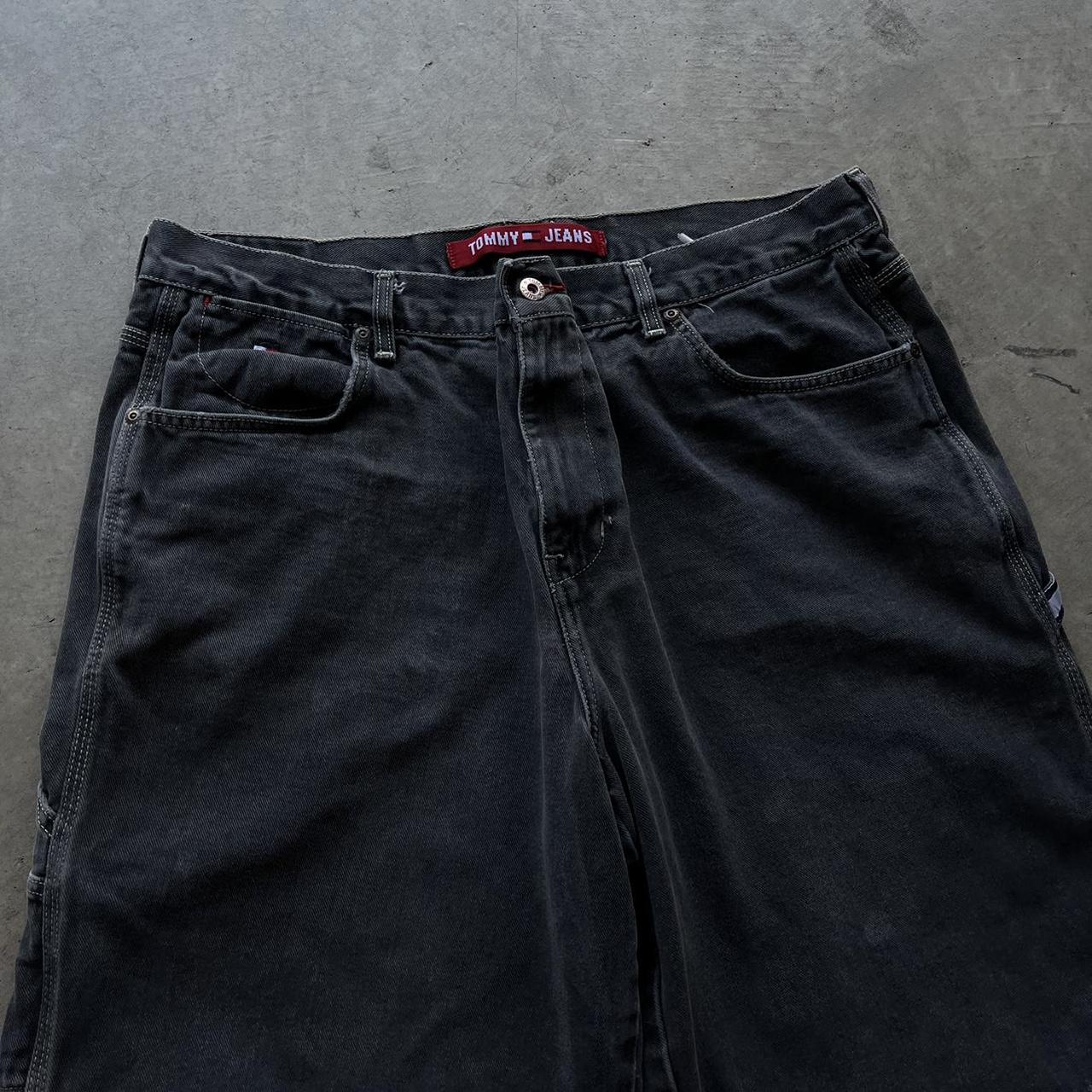 Y2k Grunge Baggy Black Jorts Baggy Jorts From The Depop