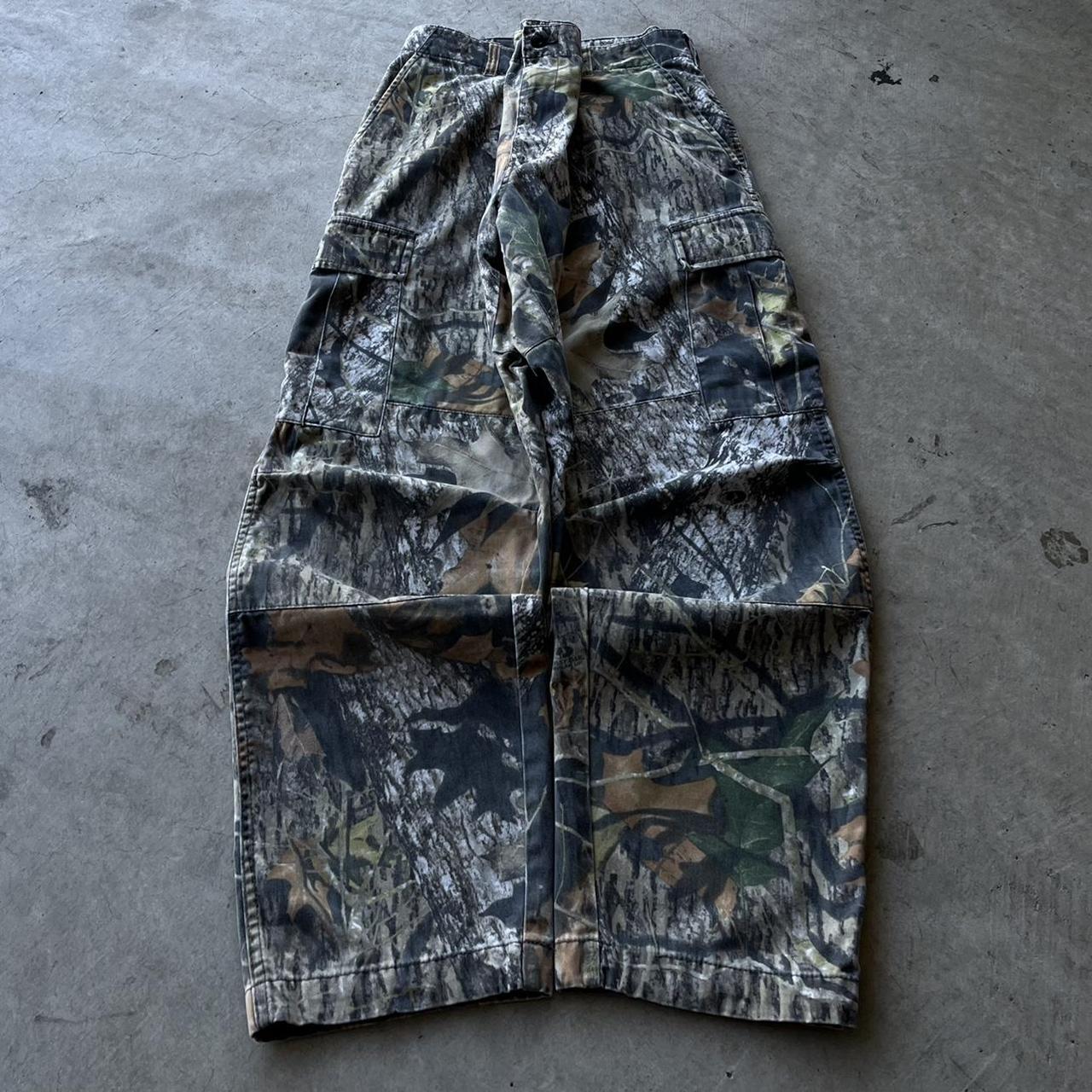 Y2k grunge baggy camo cargos 2000s baggy camo... - Depop