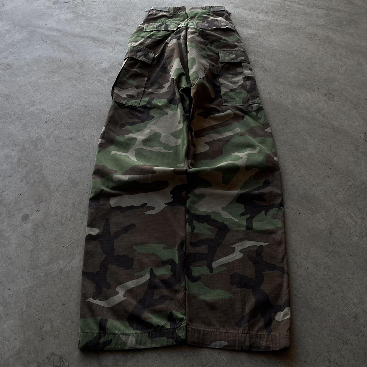 Y2k grunge baggy camo cargos 2000s baggy camo... - Depop