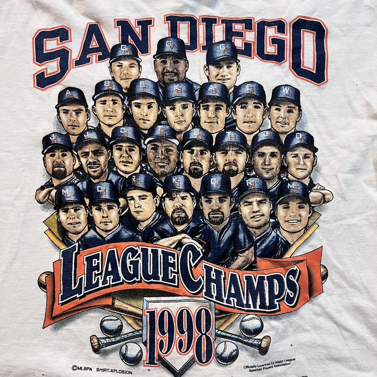 Vintage 1998 San Diego padres champs team t-shirt. - Depop