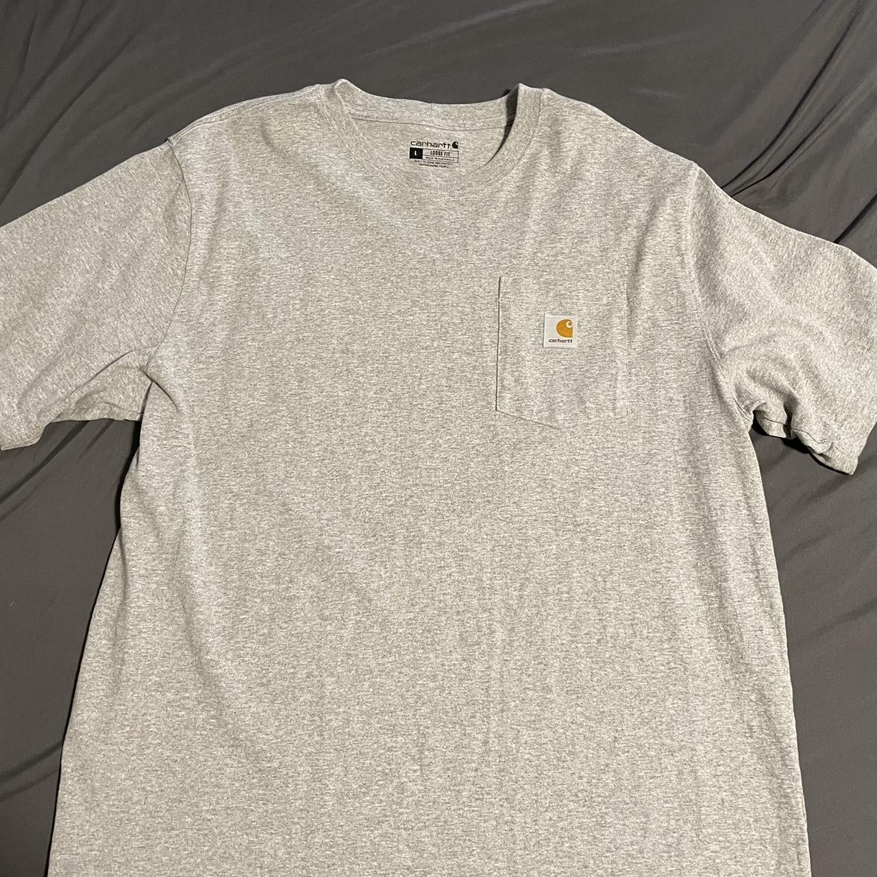 Carhartt oversized men’s size large grey shirt Depop