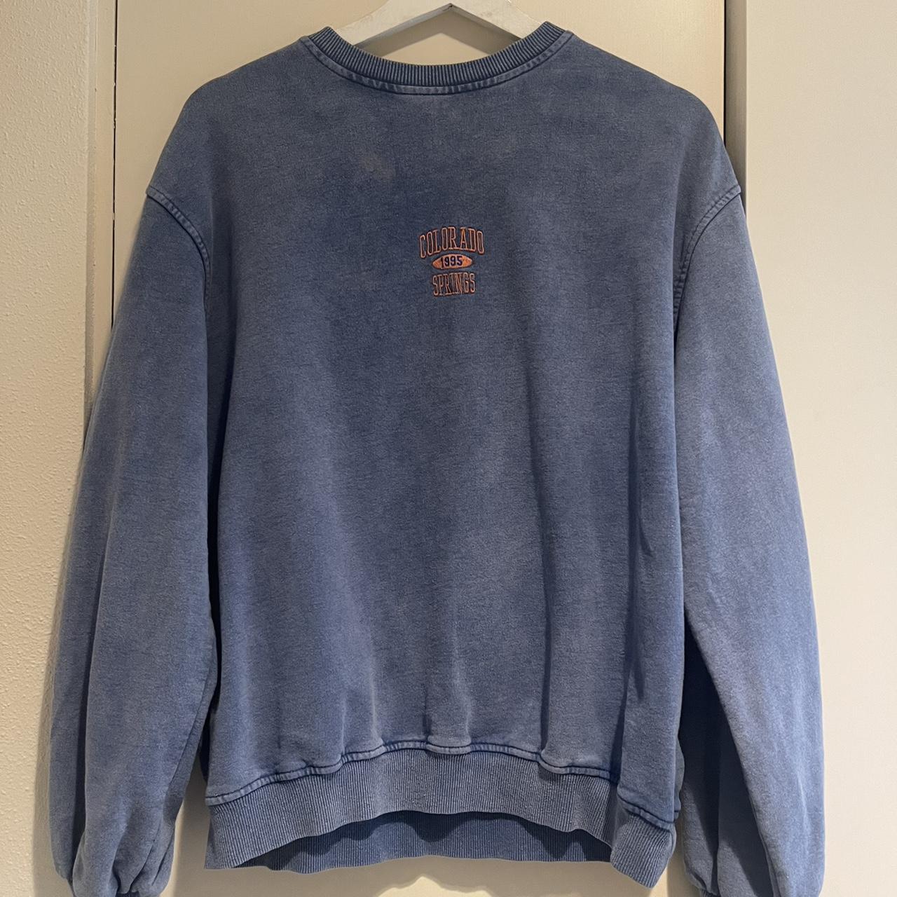 Urban Outfitters Women's Blue and Orange Sweatshirt | Depop