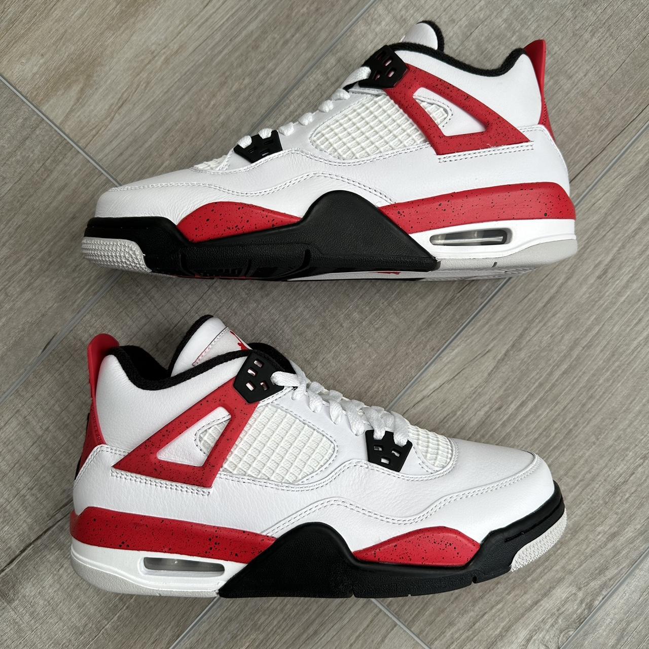 Nike Air Jordan 4 Retro (GS) 'Red Cement' 6.5Y - Depop