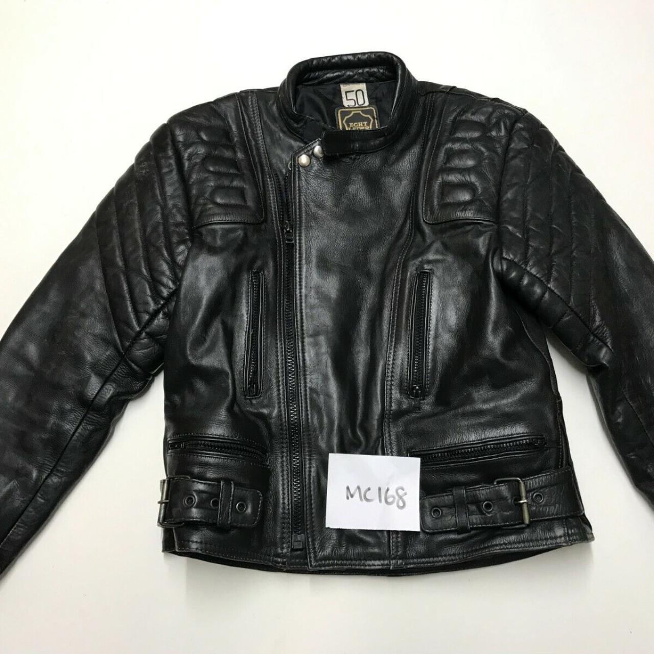 OREX Vintage Motorcycle Leather Jacket Label 50... - Depop