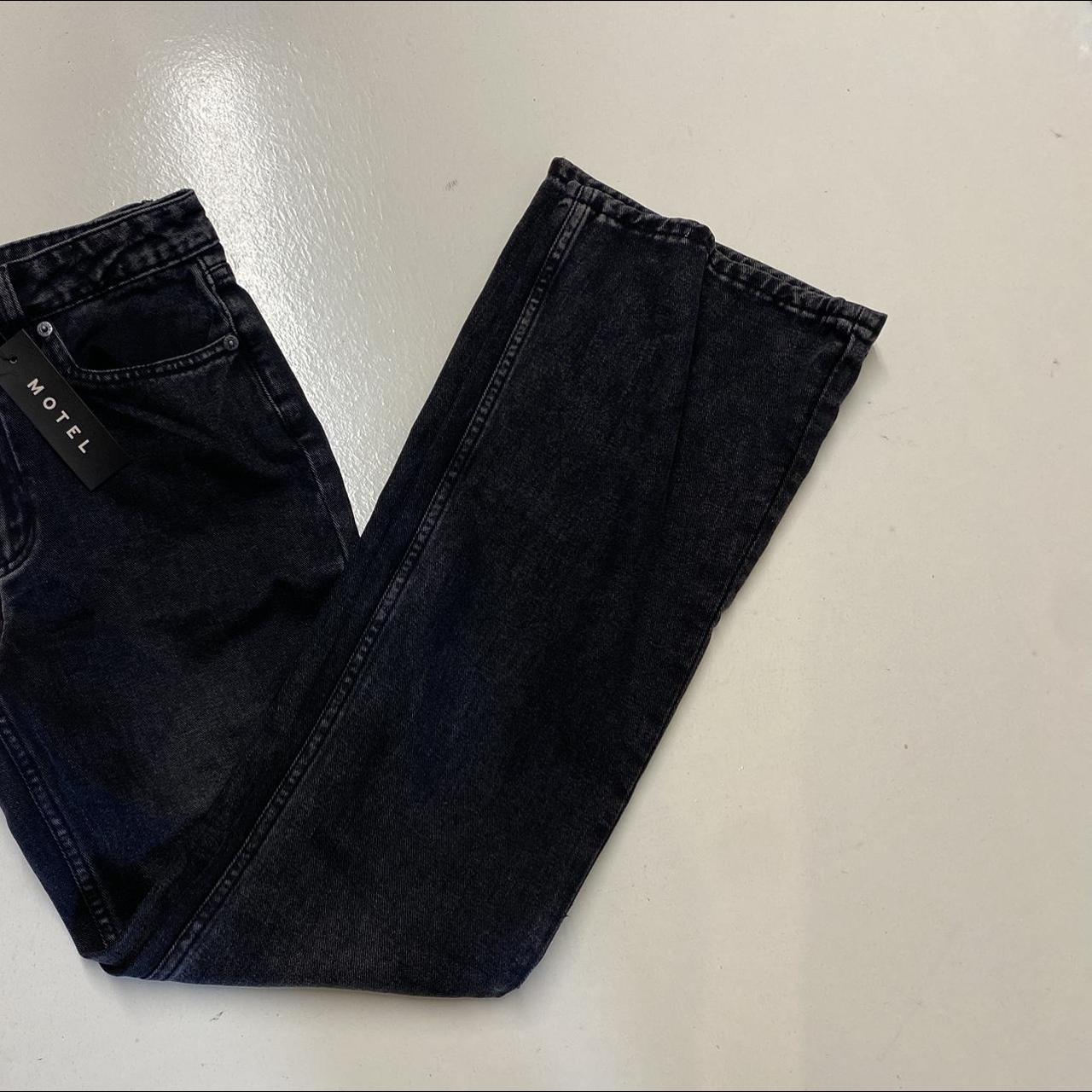 Motel Rocks relaxed bootleg jeans in black... Depop