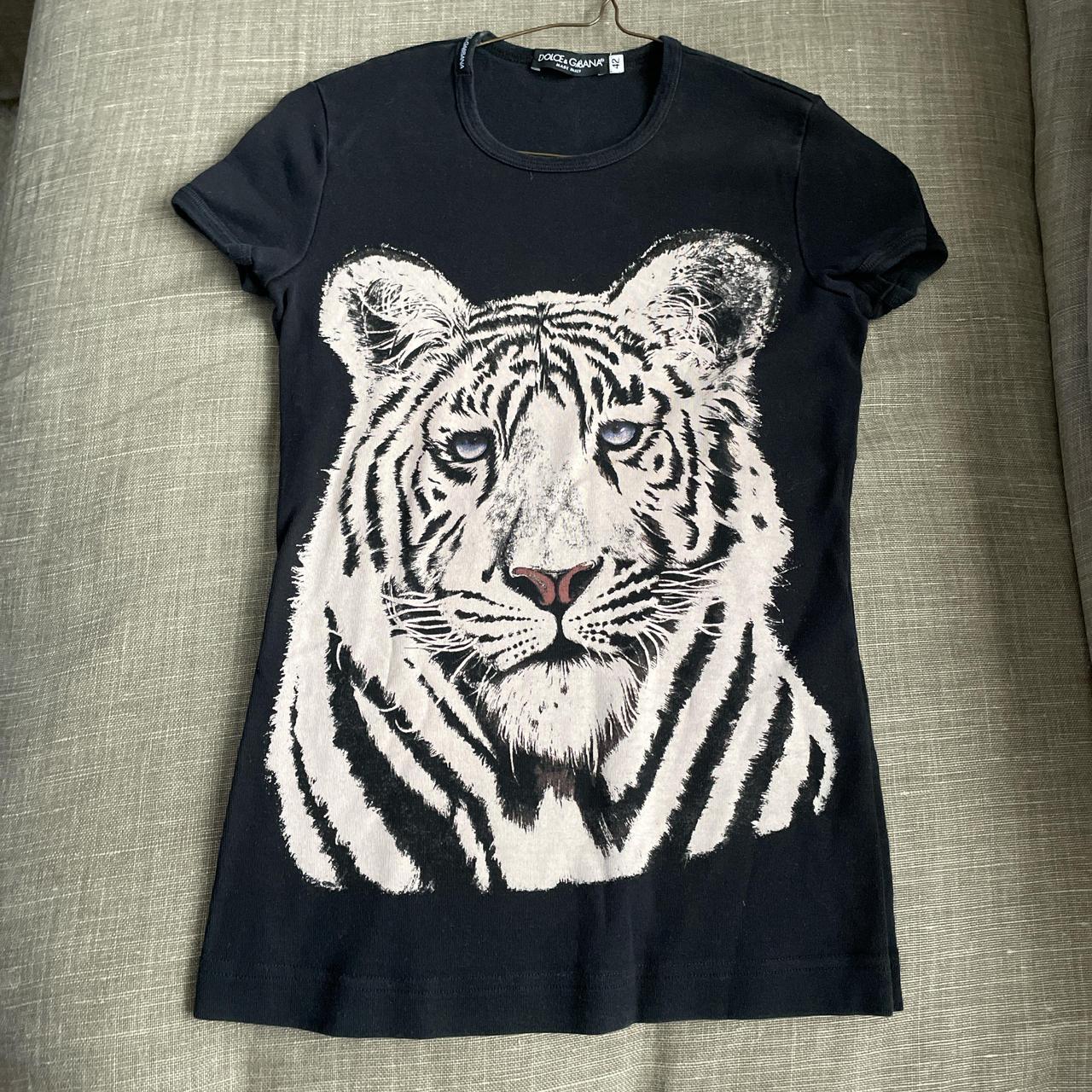 Dolce Gabbana black top with leopard