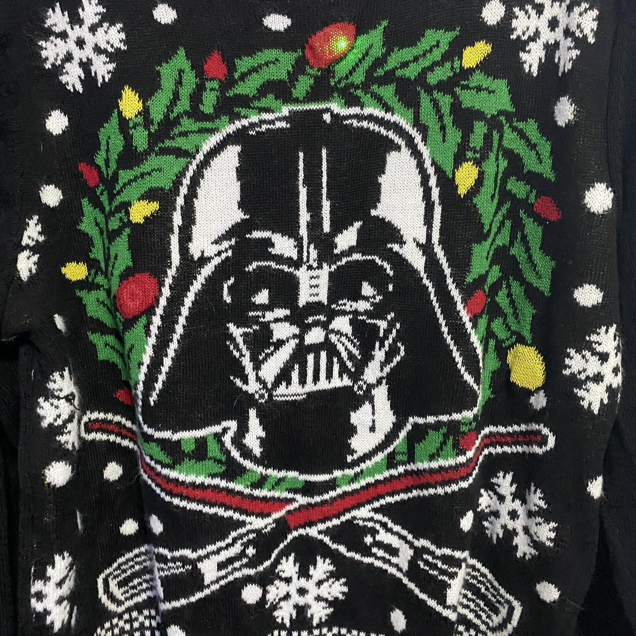 Light up star 2025 wars christmas sweater