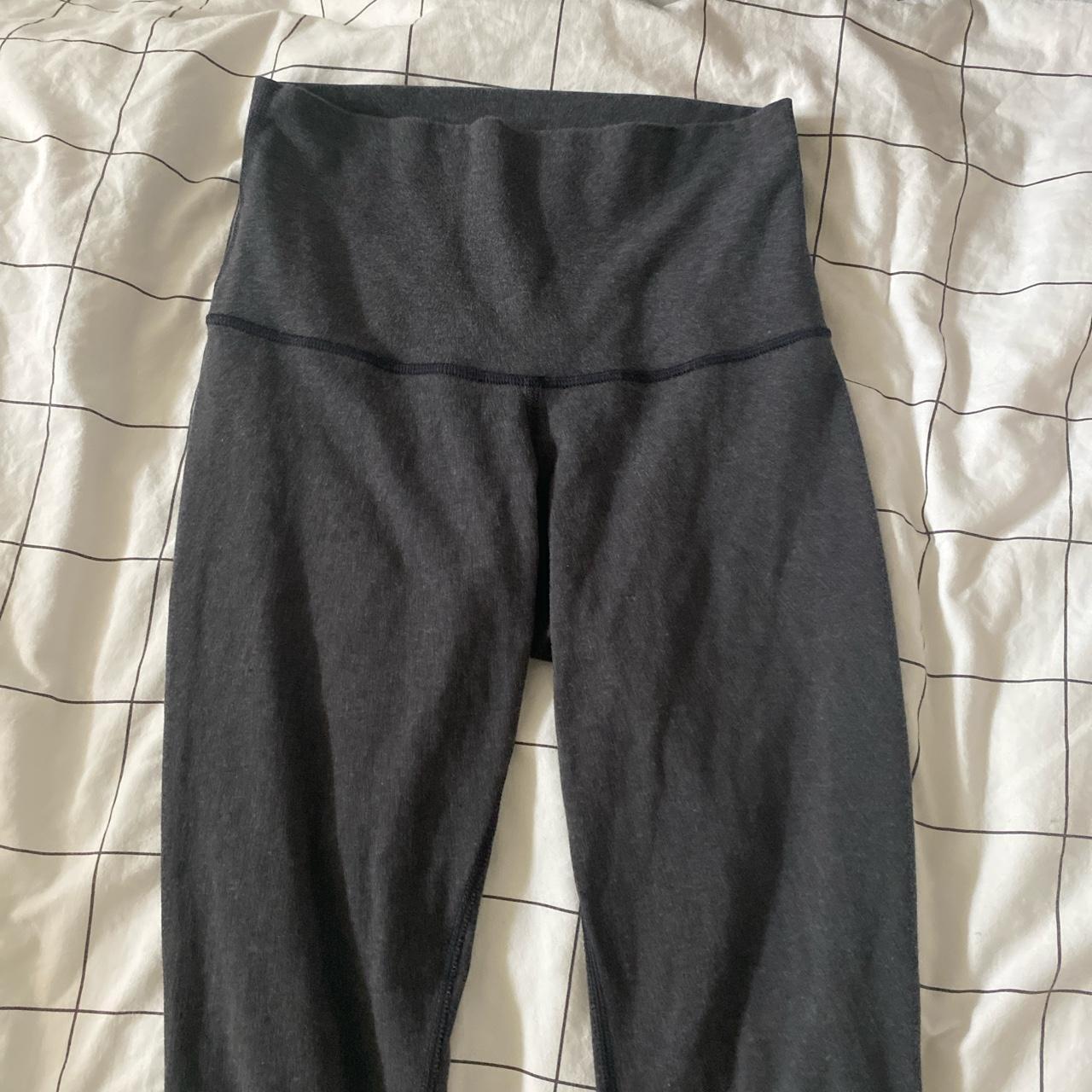lululemon heathered gray leggings - size 4 - 25 - Depop