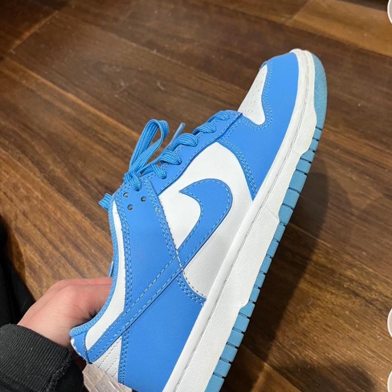 low dunk jordans blue