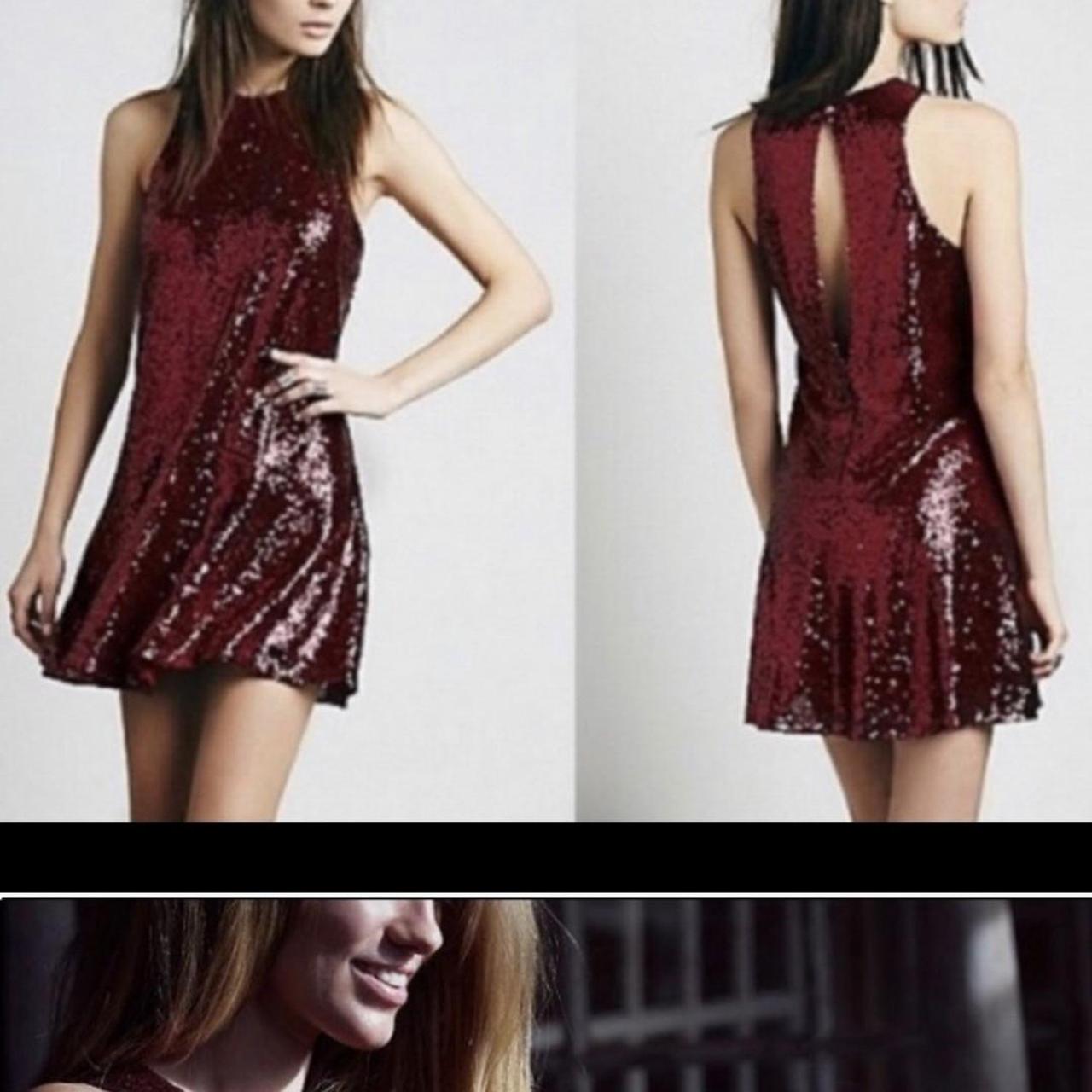 Free people best sale red sequin dress