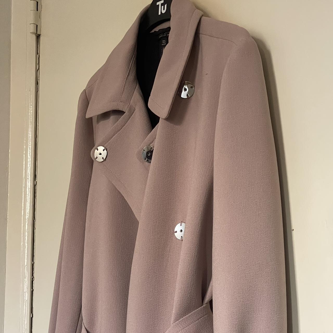TOPSHOP dusty pink trench coat mid length