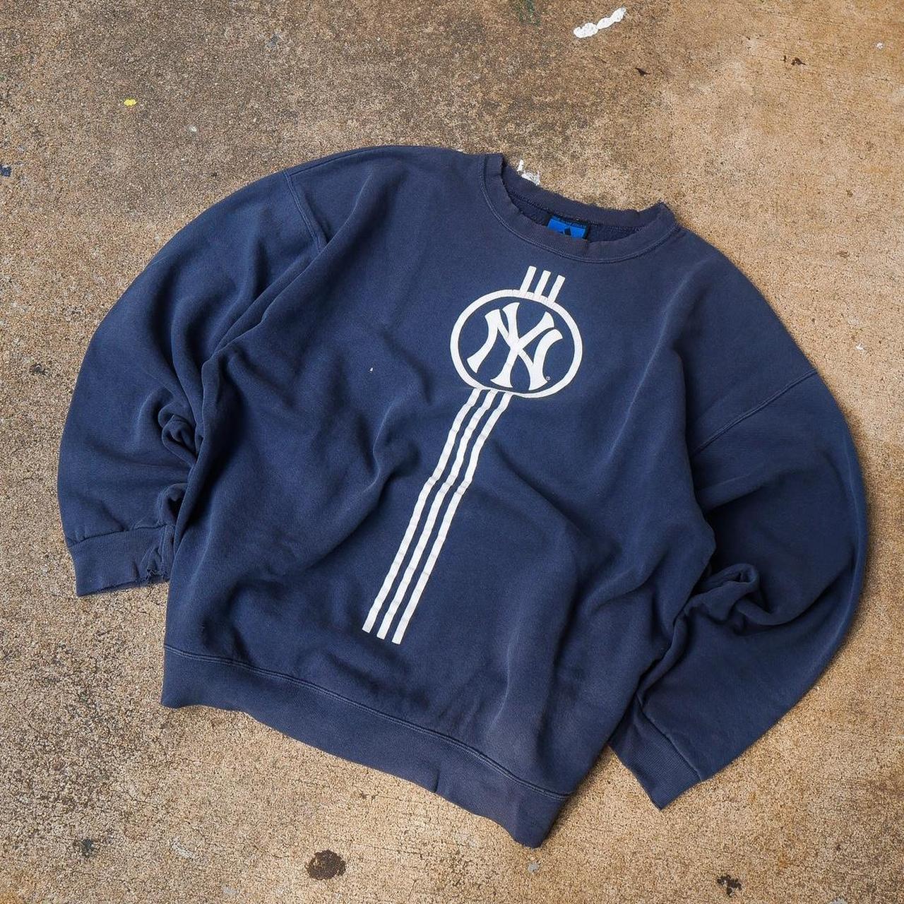 90's New York Yankees Sweatshirt Navy Medium