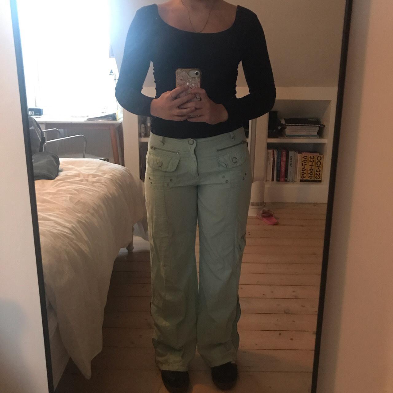 Mint green cargo pants Super cool rare y2k... Depop