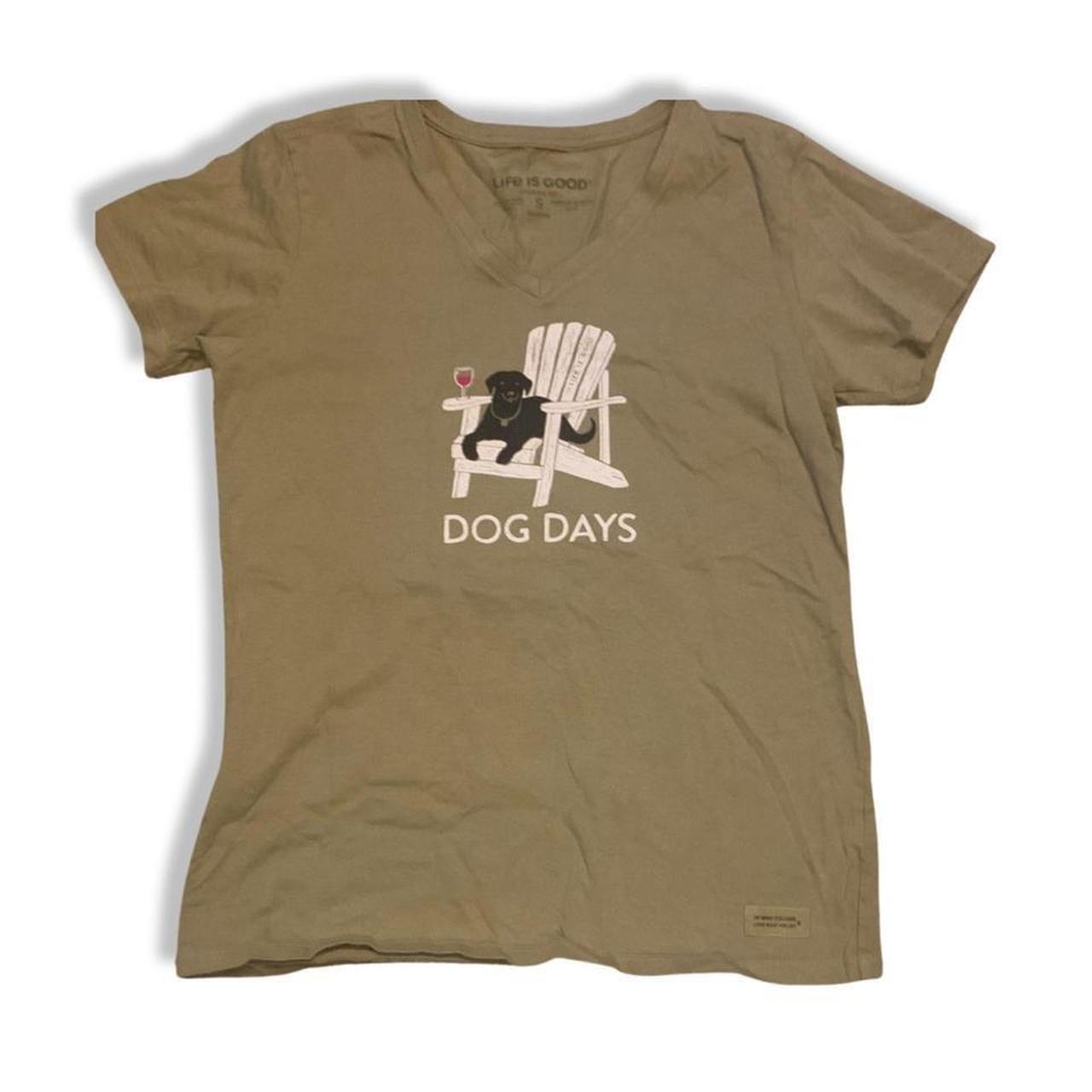 life is good black lab w wine "dog days" tshirt... Depop